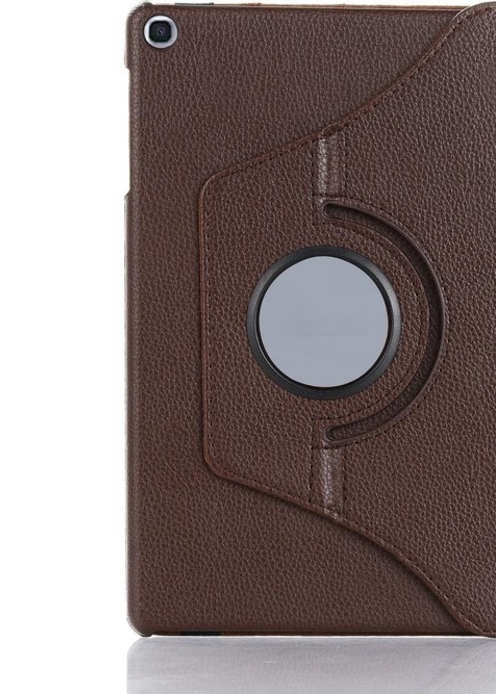 BTH Hoes Geschikt voor Samsung Galaxy Tab A 10.1 2019 Hoes Case 360 Draaibare Hoes Cover - Hoesje Geschikt voor Samsung Tab A 10.1 2019 Hoesje Draaibaar - Bruin