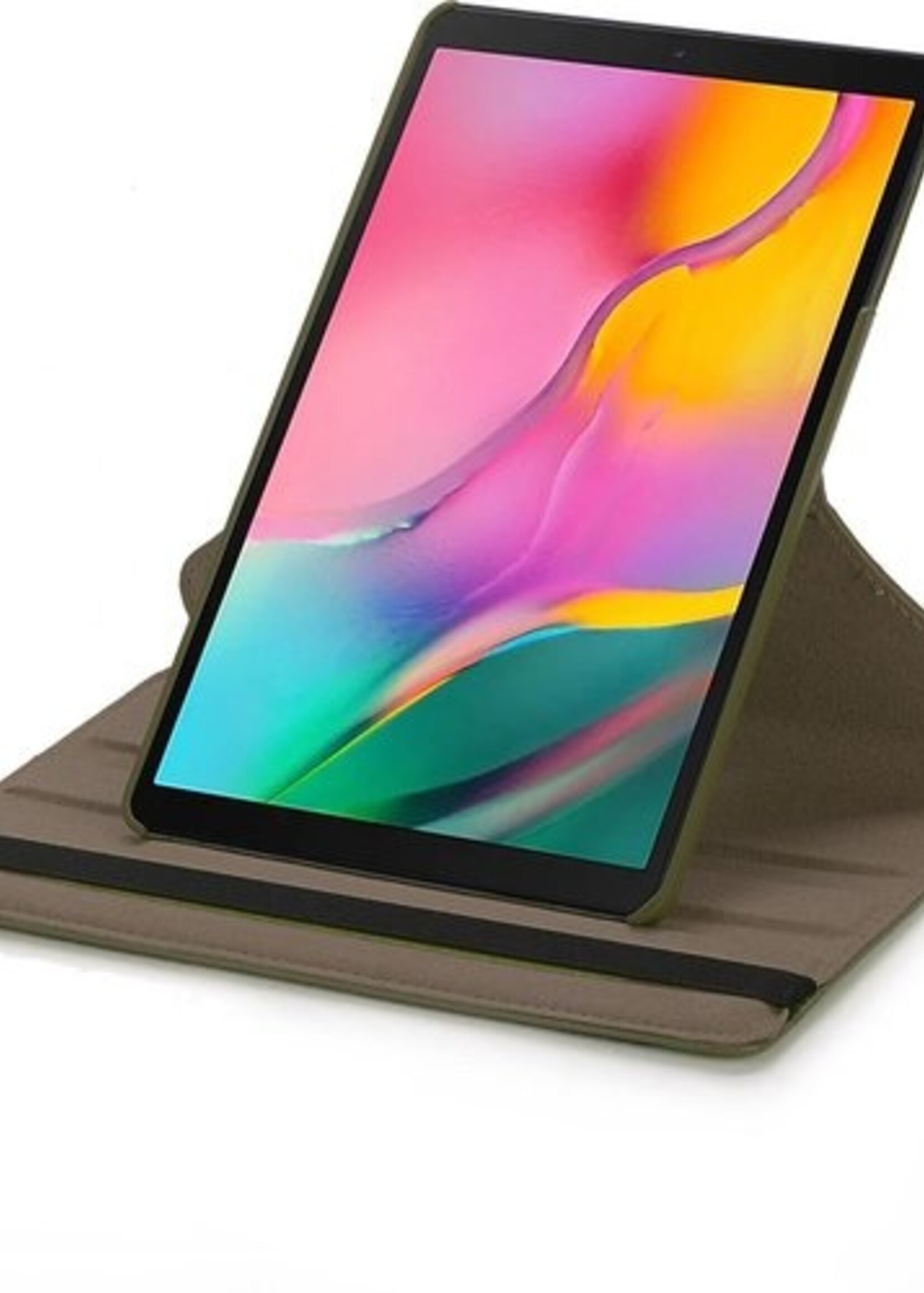 BTH Hoes Geschikt voor Samsung Galaxy Tab A 10.1 2019 Hoes Case 360 Draaibare Hoes Cover - Hoesje Geschikt voor Samsung Tab A 10.1 2019 Hoesje Draaibaar - Bruin