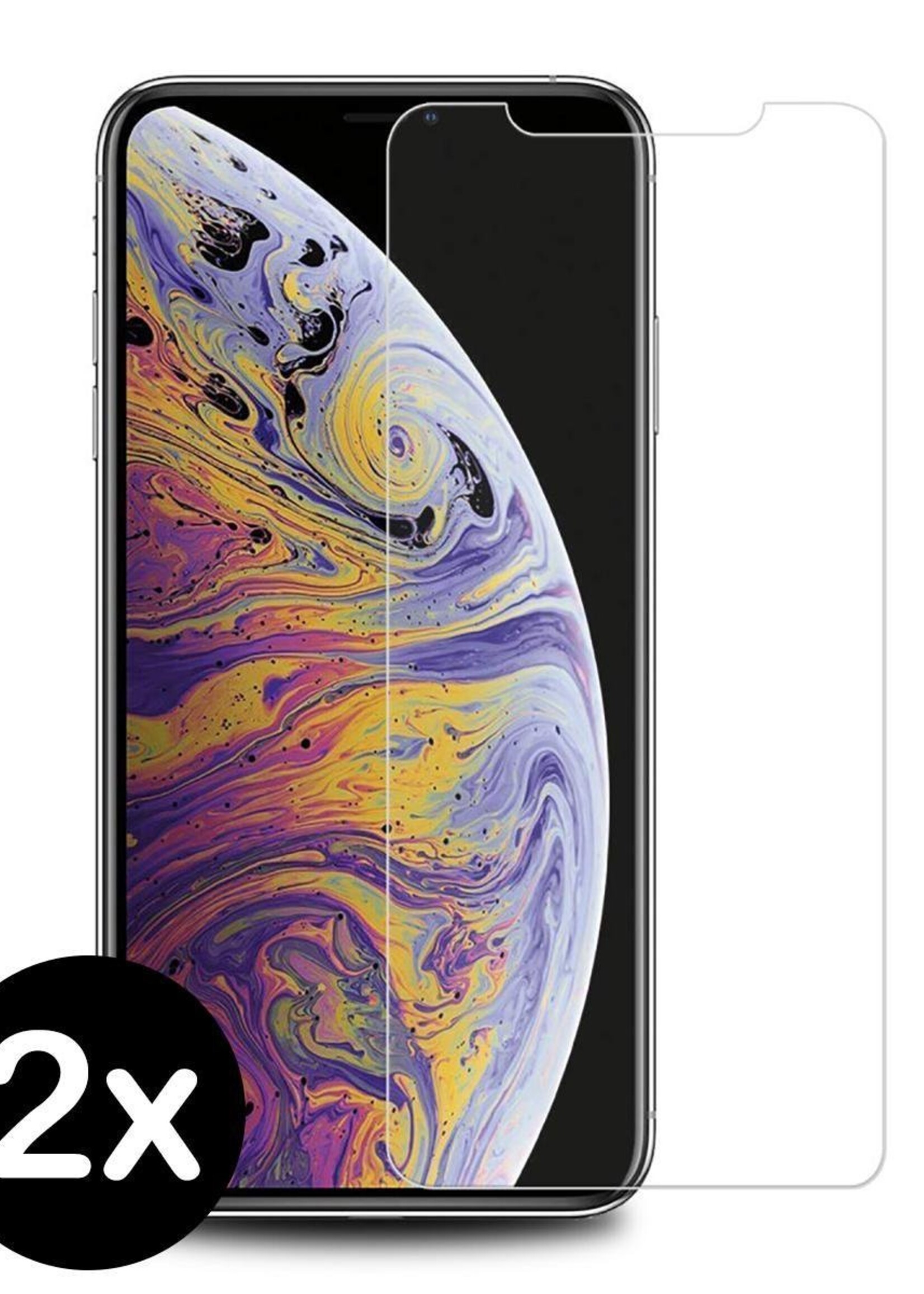 BTH Screenprotector Geschikt voor iPhone Xs Max Screenprotector Glas Gehard Tempered Glass - Screenprotector Geschikt voor iPhone Xs Max Screen Protector Screen Cover - 2 PACK
