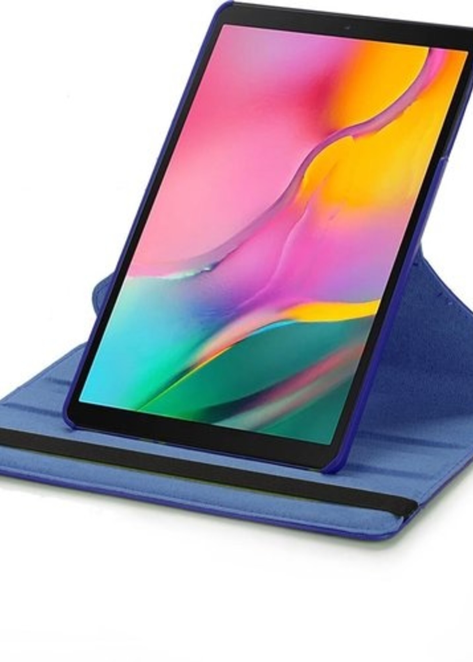 BTH Hoes Geschikt voor Samsung Galaxy Tab A 10.1 2019 Hoes Case 360 Draaibare Hoes Cover - Hoesje Geschikt voor Samsung Tab A 10.1 2019 Hoesje Draaibaar - Blauw