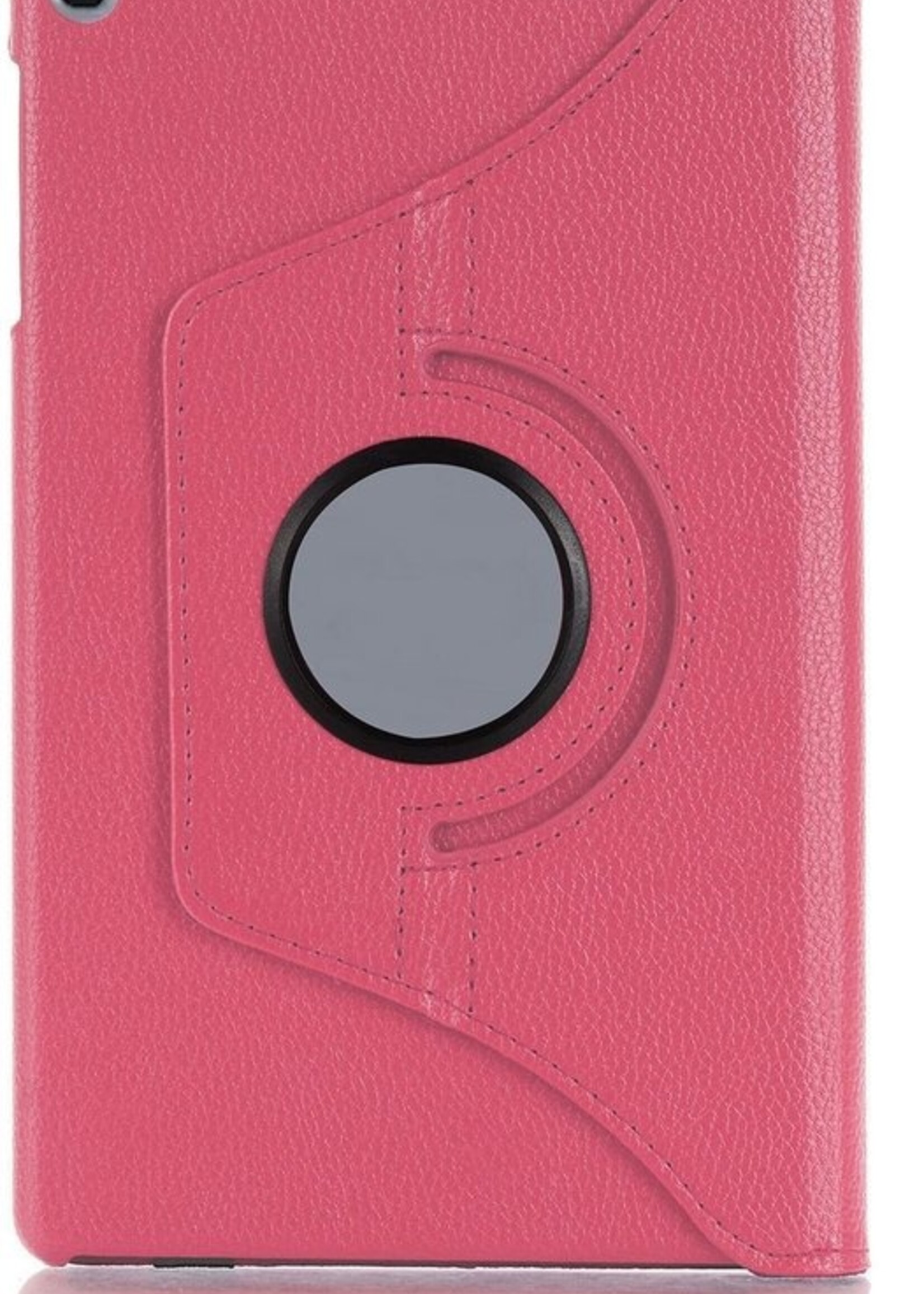 BTH Hoes Geschikt voor Samsung Galaxy Tab A 10.1 2019 Hoes Case 360 Draaibare Hoes Cover - Hoesje Geschikt voor Samsung Tab A 10.1 2019 Hoesje Draaibaar - Roze