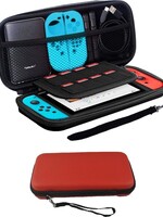 BTH BTH Bescherm Case Geschikt voor Nintendo Switch Hoesje Hard Cover - Rood