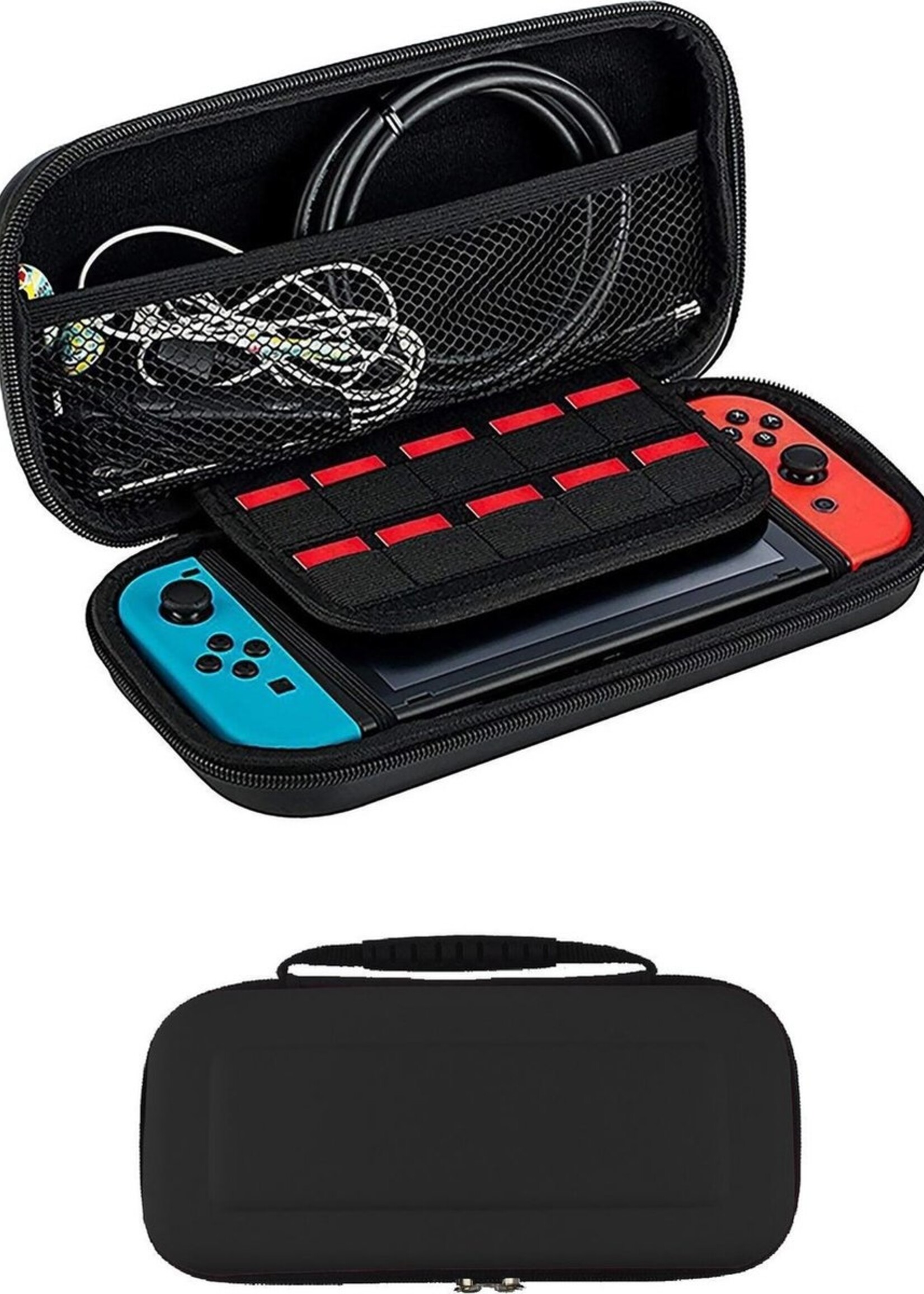 BTH Hoes Geschikt voor Nintendo Switch Case Hard Cover Bescherm Hoesje - Case Geschikt voor Nintendo Switch Hoes - Wit