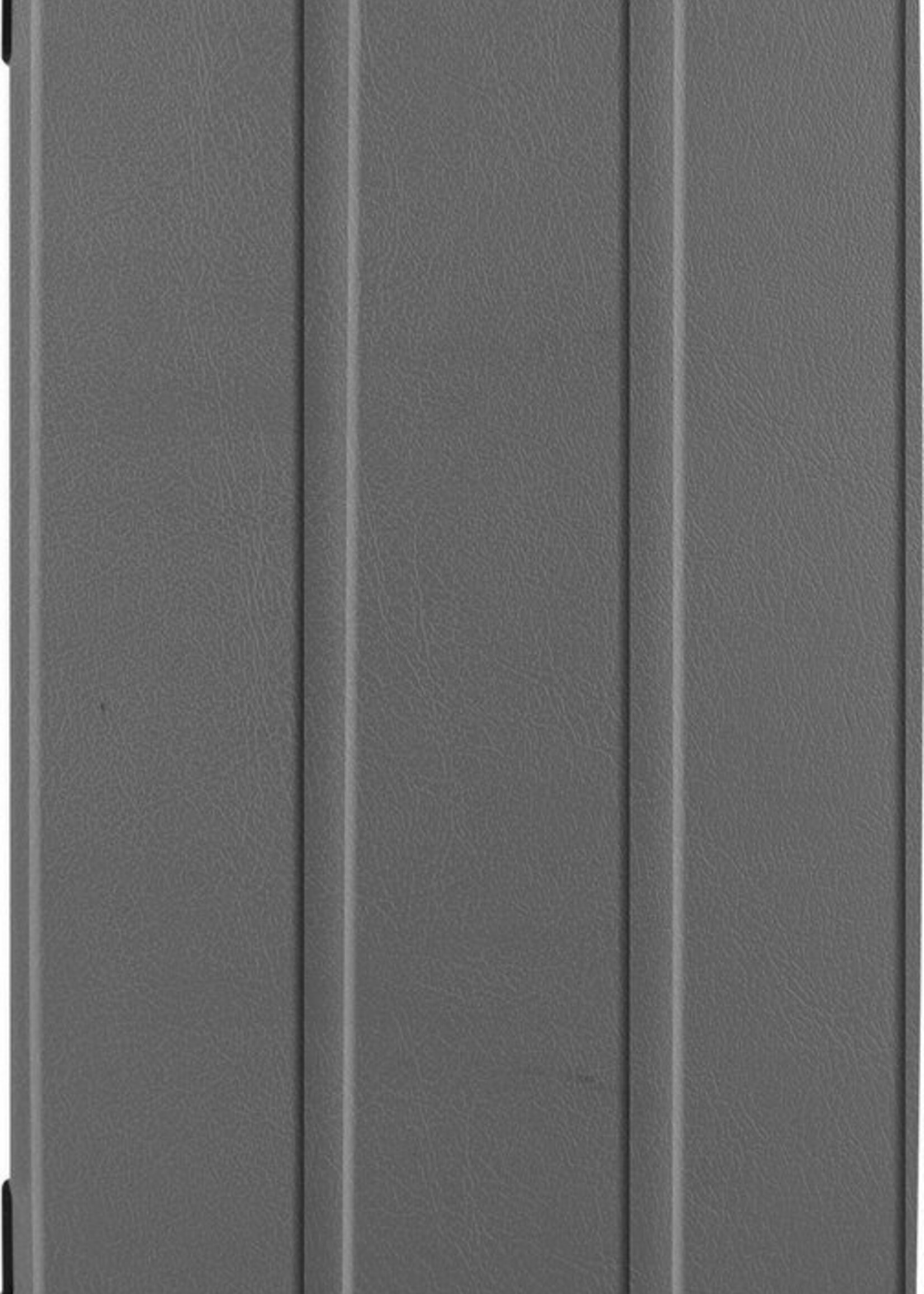 BTH Hoes Geschikt voor Samsung Galaxy Tab A 8.0 (2019) Hoes Book Case Hoesje Trifold Cover - Hoesje Geschikt voor Samsung Tab A 8.0 (2019) Hoesje Bookcase - Grijs