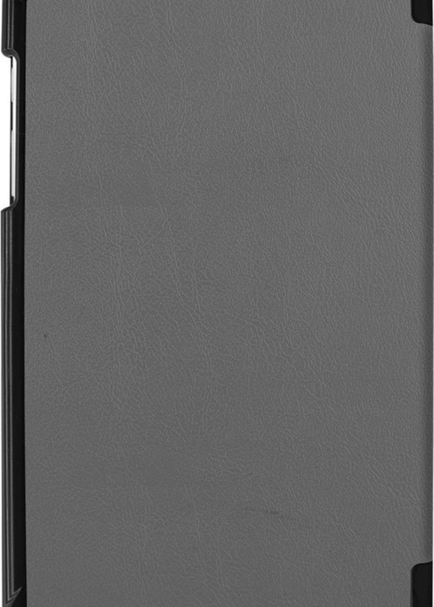 BTH Hoes Geschikt voor Samsung Galaxy Tab A 8.0 (2019) Hoes Book Case Hoesje Trifold Cover - Hoesje Geschikt voor Samsung Tab A 8.0 (2019) Hoesje Bookcase - Grijs