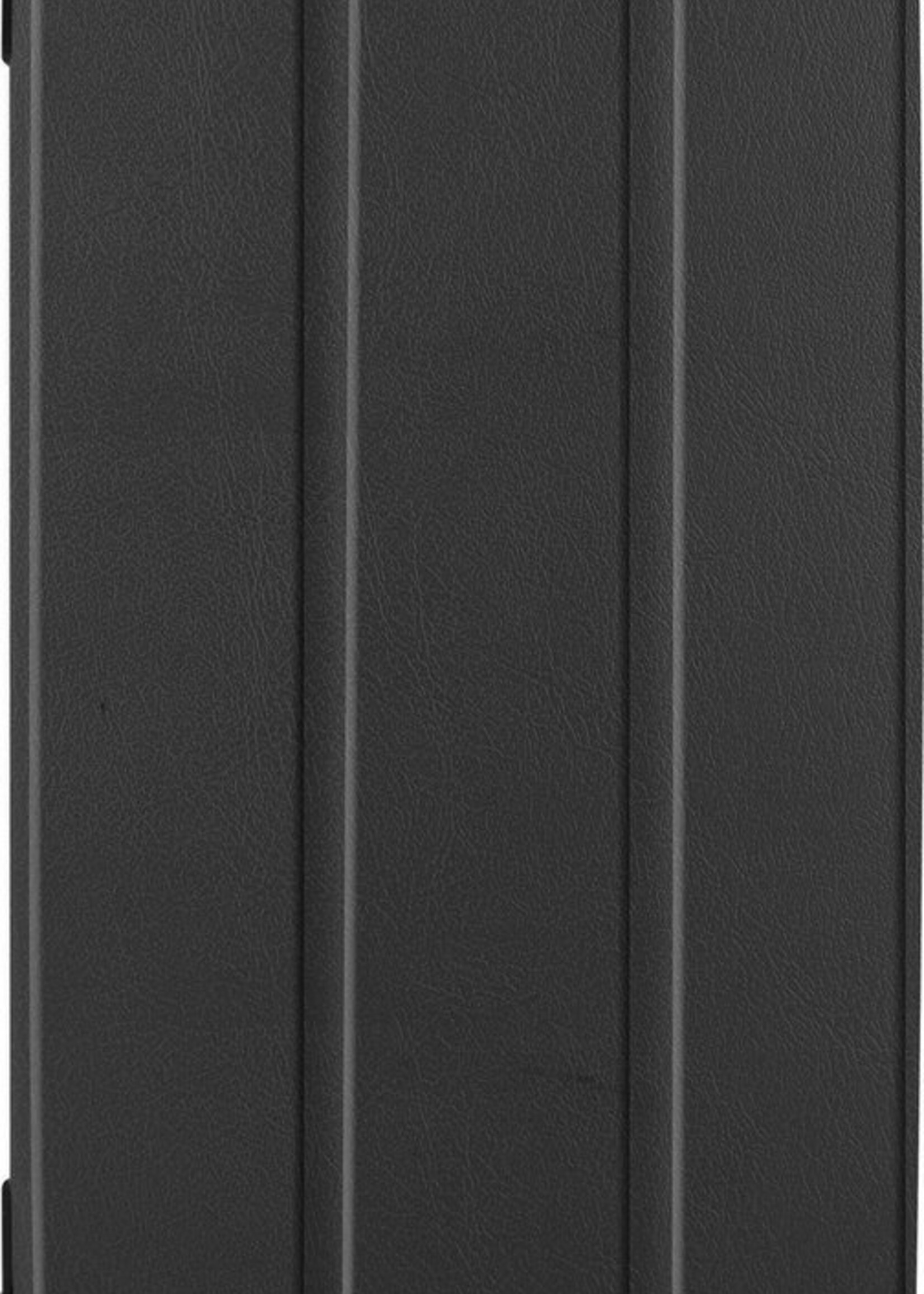 BTH Hoes Geschikt voor Samsung Galaxy Tab A 8.0 (2019) Hoes Book Case Hoesje Trifold Cover - Hoesje Geschikt voor Samsung Tab A 8.0 (2019) Hoesje Bookcase - Zwart