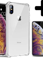 BTH BTH iPhone Xs Hoesje Shock Case Cover En Screenprotector Tempered Glass