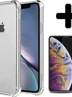 BTH BTH iPhone Xr Hoesje Shock Case Cover En Screenprotector Tempered Glass