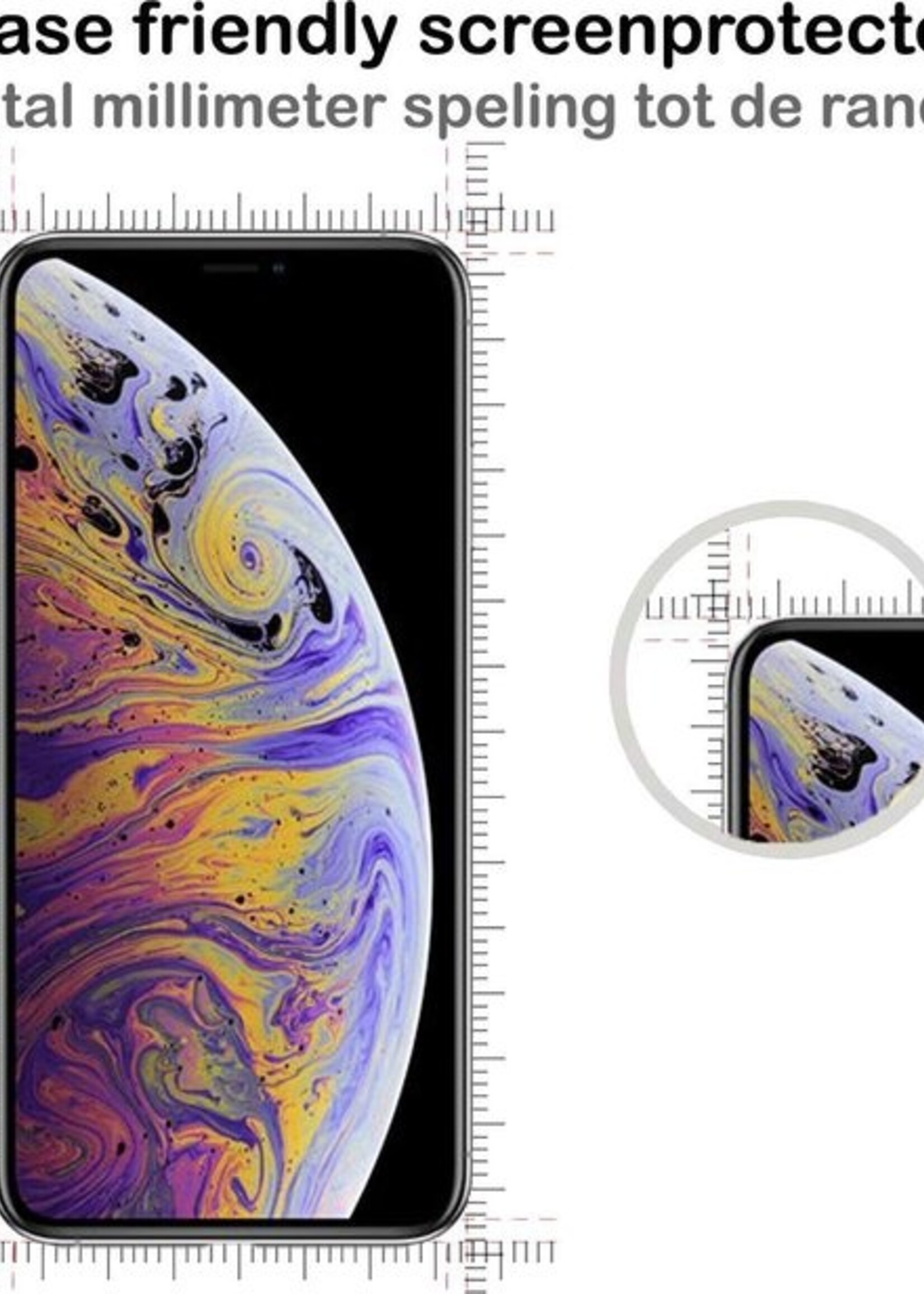 BTH Hoesje Geschikt voor iPhone Xs Max Hoesje Siliconen Shock Proof Case Hoes - Hoes Geschikt voor iPhone Xs Max Hoes Cover Case Shockproof - Transparant