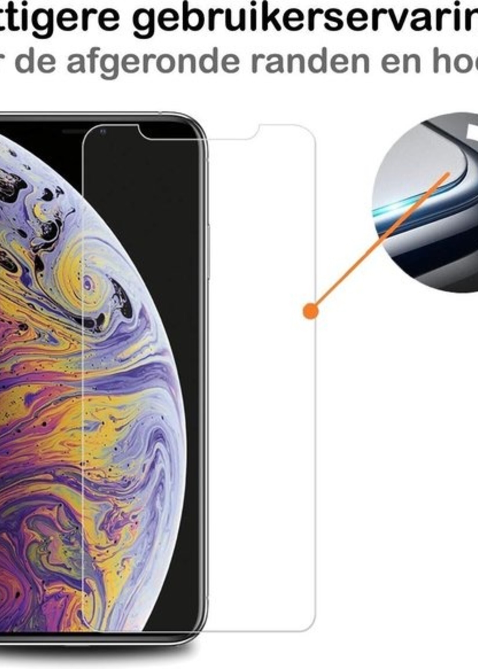 BTH Hoesje Geschikt voor iPhone X Hoesje Siliconen Shock Proof Case Hoes - Hoes Geschikt voor iPhone X Hoes Cover Case Shockproof - Transparant