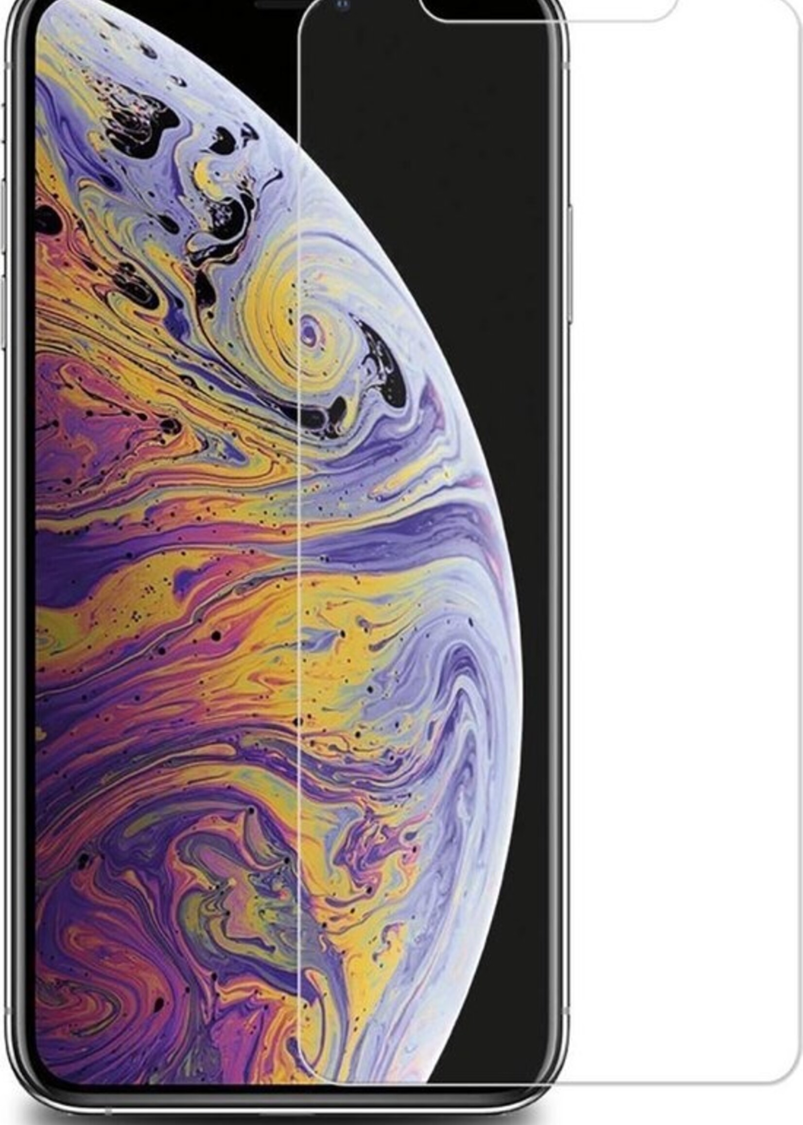 BTH Hoesje Geschikt voor iPhone X Hoesje Siliconen Shock Proof Case Hoes - Hoes Geschikt voor iPhone X Hoes Cover Case Shockproof - Transparant
