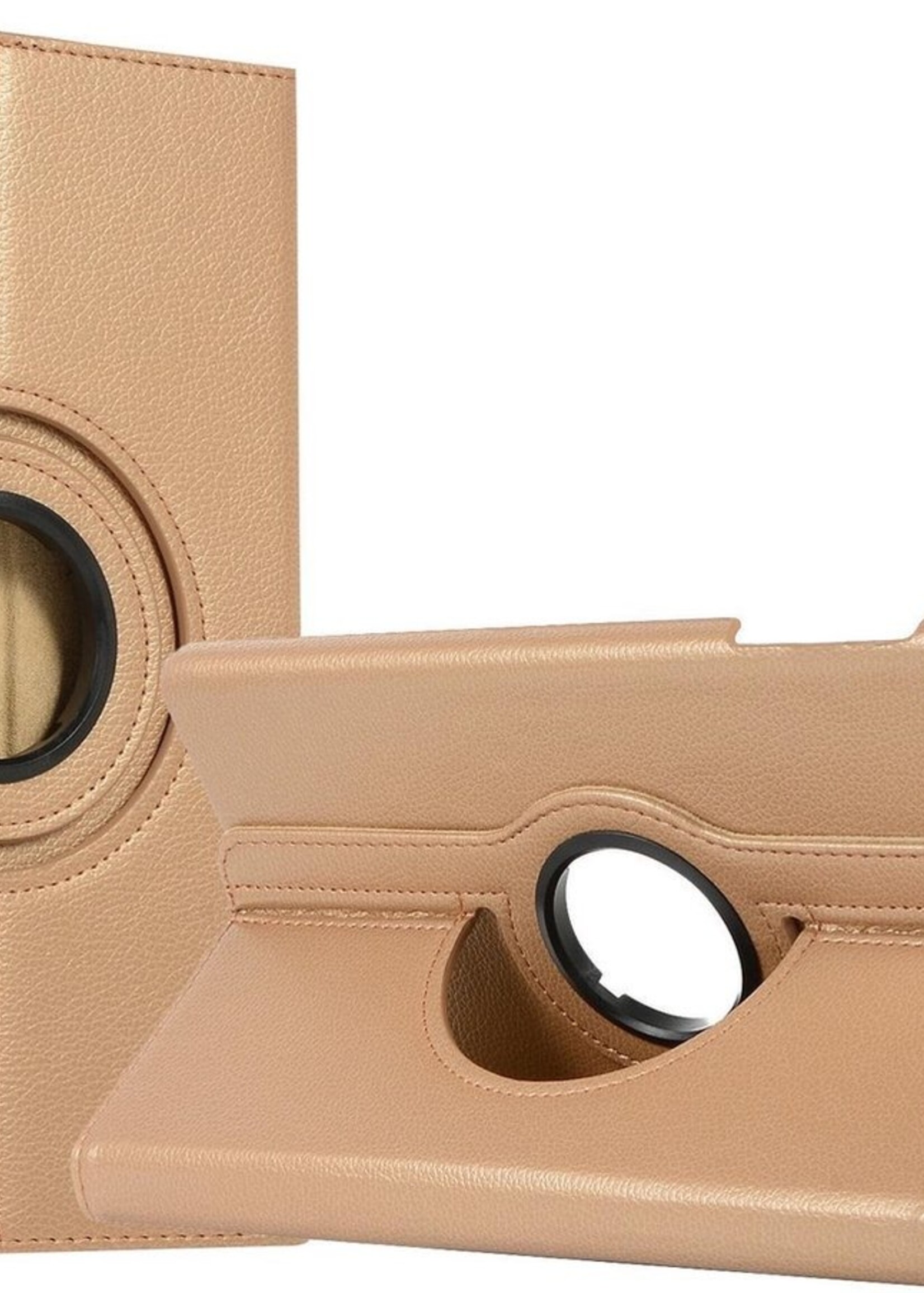 BTH Hoes Geschikt voor Samsung Galaxy Tab A 10.1 2019 Hoes Case 360 Draaibare Hoes Cover - Hoesje Geschikt voor Samsung Tab A 10.1 2019 Hoesje Draaibaar - Goud