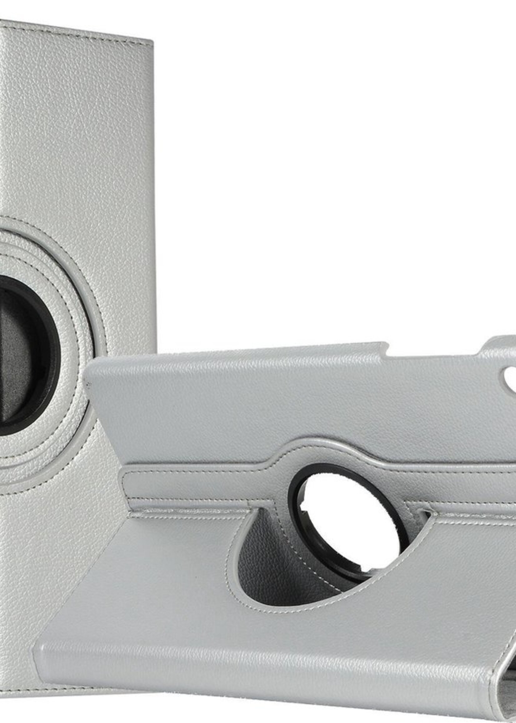 BTH Hoes Geschikt voor Samsung Galaxy Tab A 10.1 2019 Hoes Case 360 Draaibare Hoes Cover - Hoesje Geschikt voor Samsung Tab A 10.1 2019 Hoesje Draaibaar - Zilver