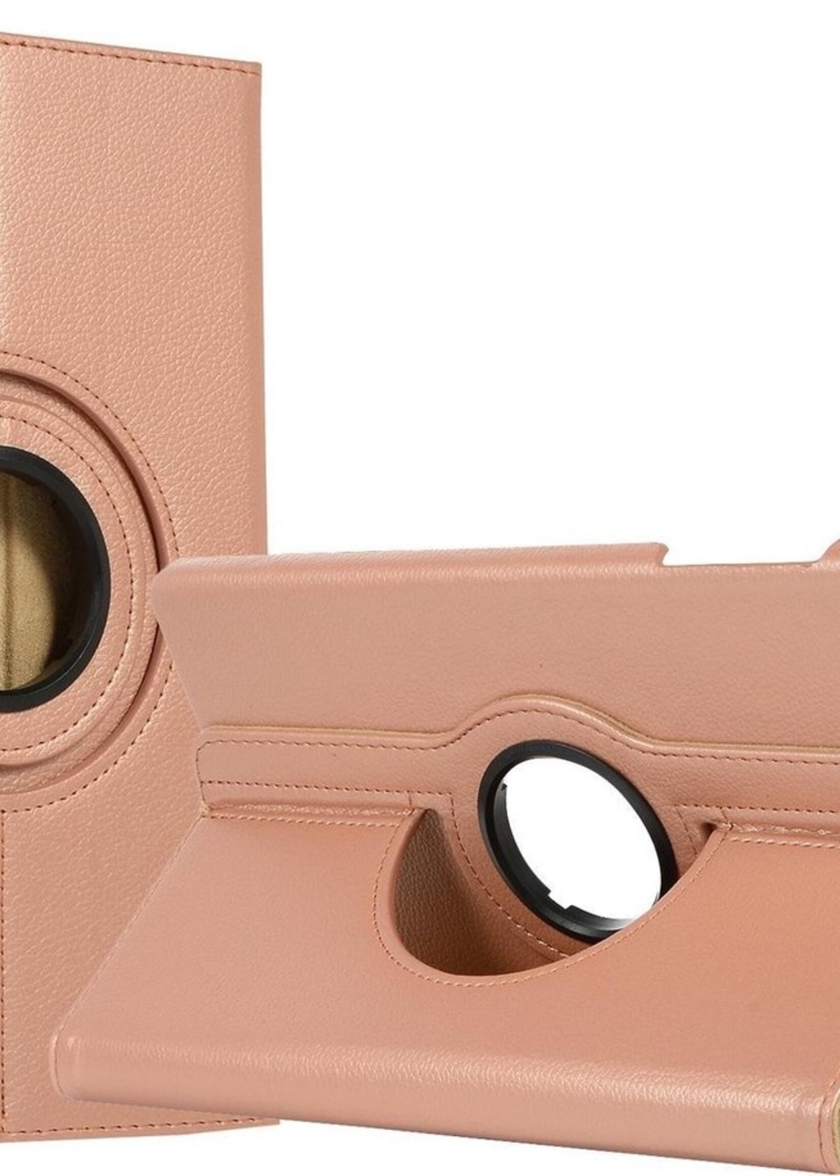 BTH Hoes Geschikt voor Samsung Galaxy Tab A 10.1 2019 Hoes Case 360 Draaibare Hoes Cover - Hoesje Geschikt voor Samsung Tab A 10.1 2019 Hoesje Draaibaar - Rosé goud