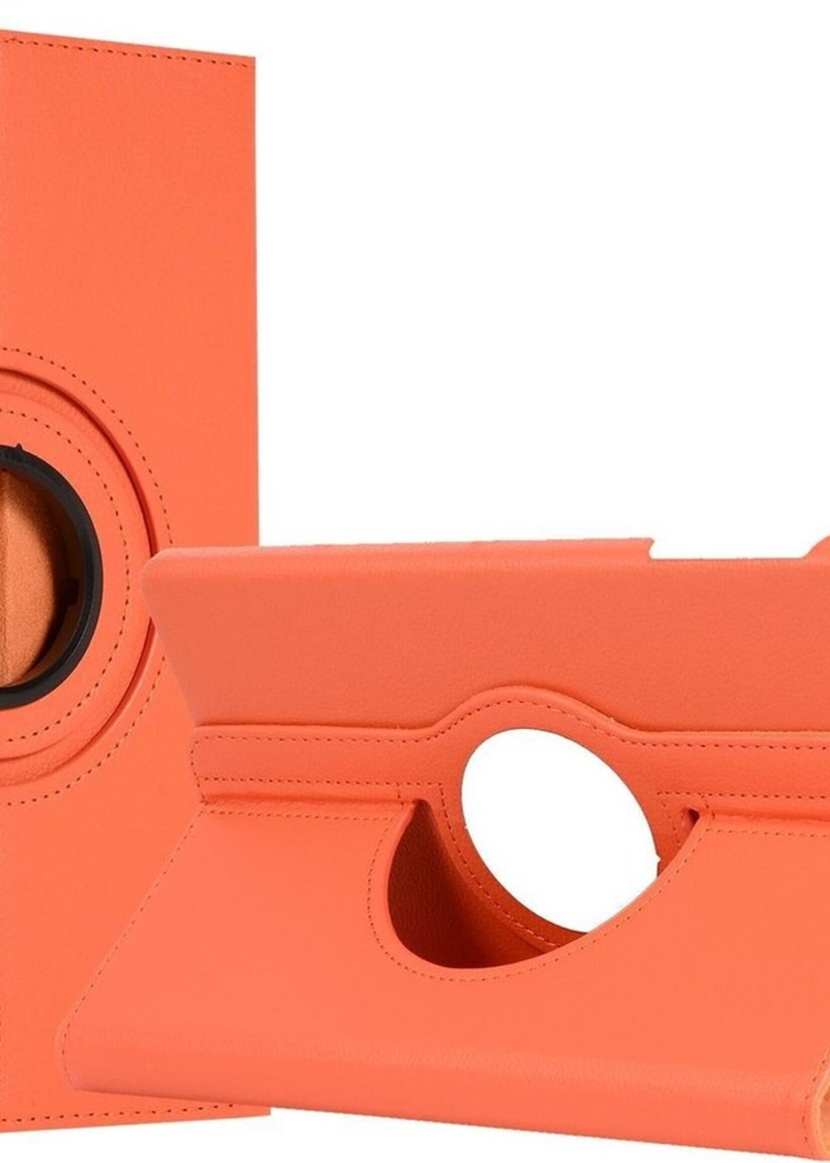 BTH Hoes Geschikt voor Samsung Galaxy Tab A 10.1 2019 Hoes Case 360 Draaibare Hoes Cover - Hoesje Geschikt voor Samsung Tab A 10.1 2019 Hoesje Draaibaar - Oranje