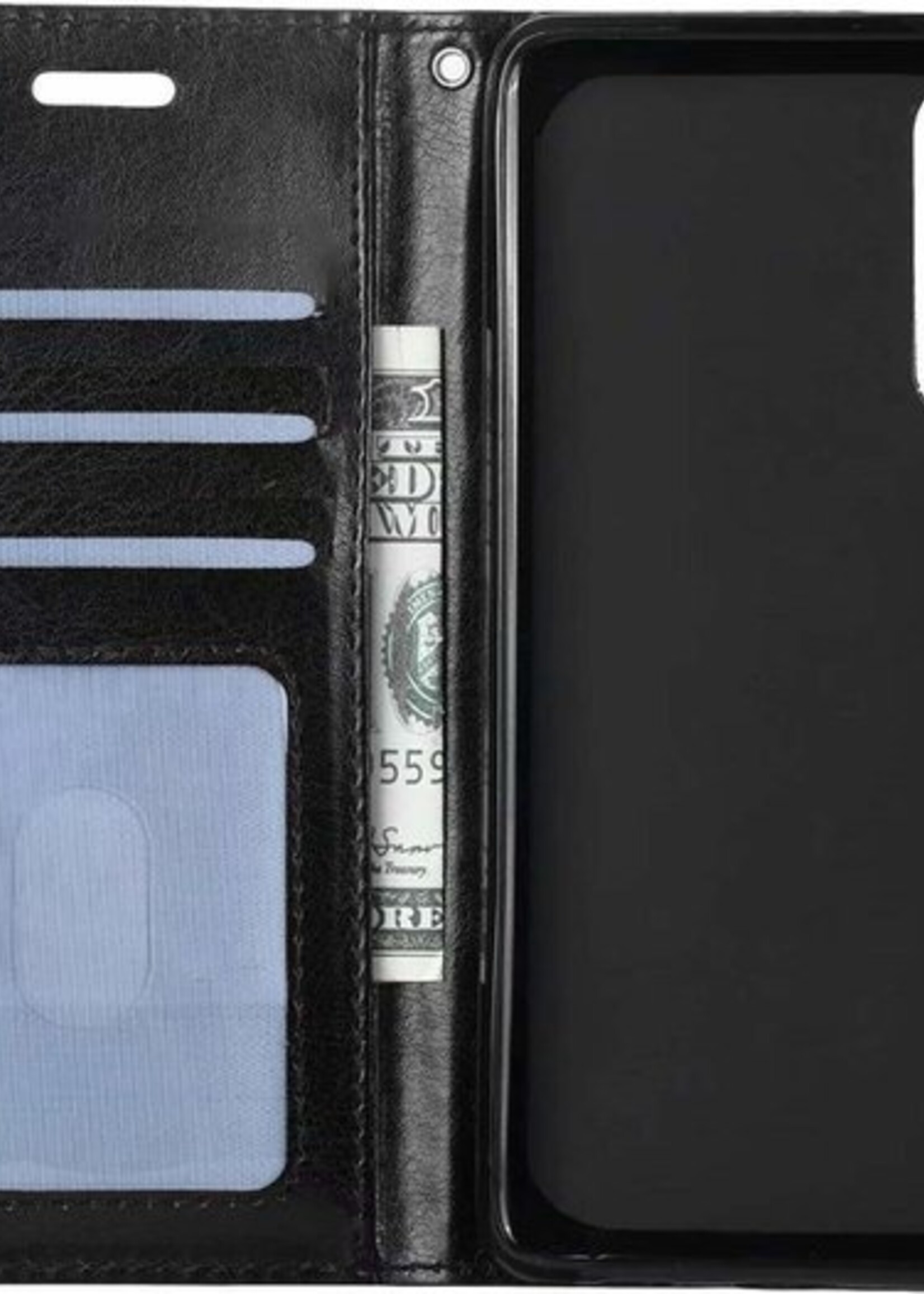 BTH Hoesje Geschikt voor Samsung Galaxy A50 Hoesje Book Case Hoes Portemonnee Cover Walletcase - Hoes Geschikt voor Samsung A50 Hoes Bookcase Hoesje - Zwart