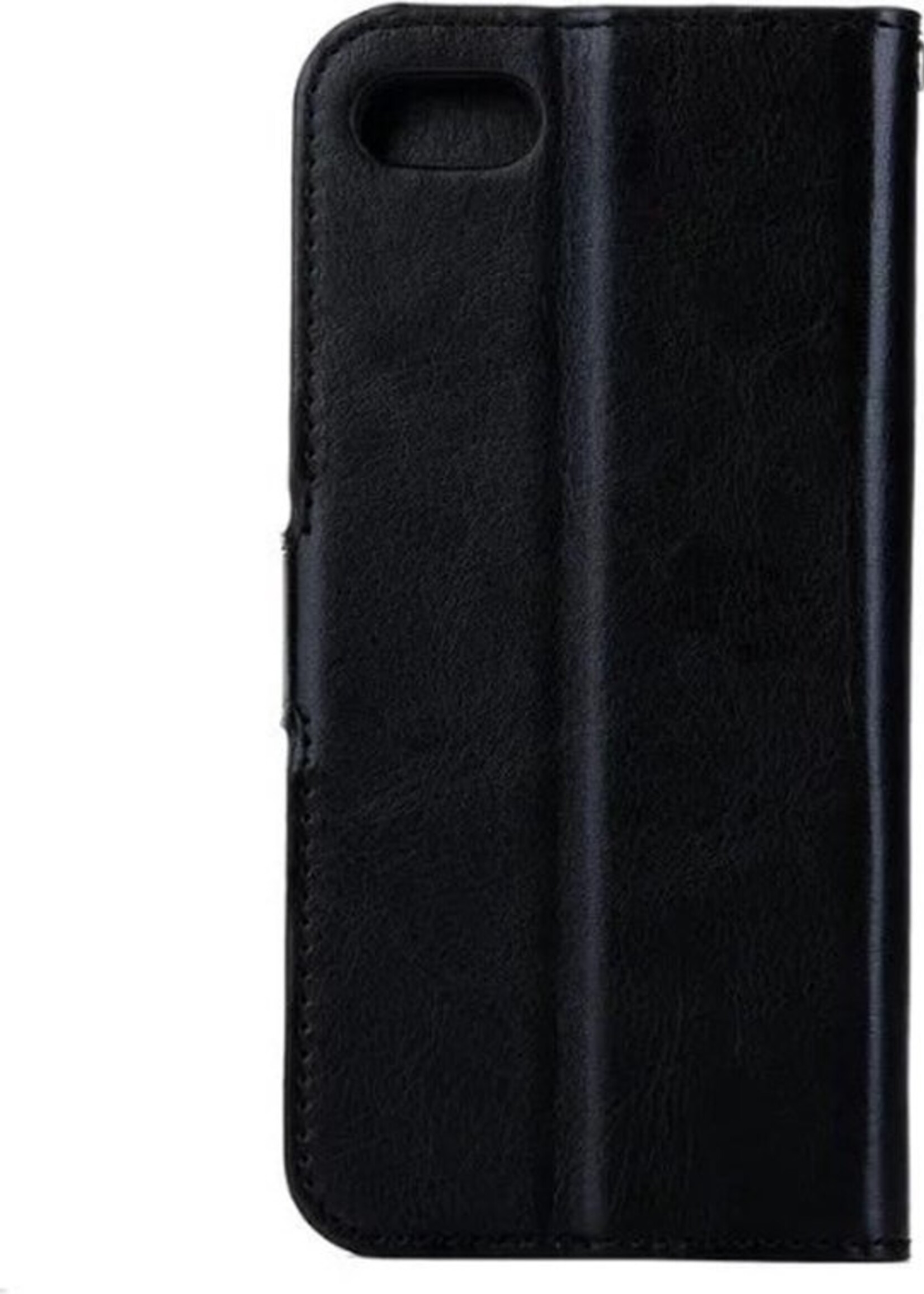 BTH Hoesje Geschikt voor iPhone 7 Hoesje Book Case Hoes Portemonnee Cover Walletcase - Hoes Geschikt voor iPhone 7 Hoes Bookcase Hoesje - Zwart
