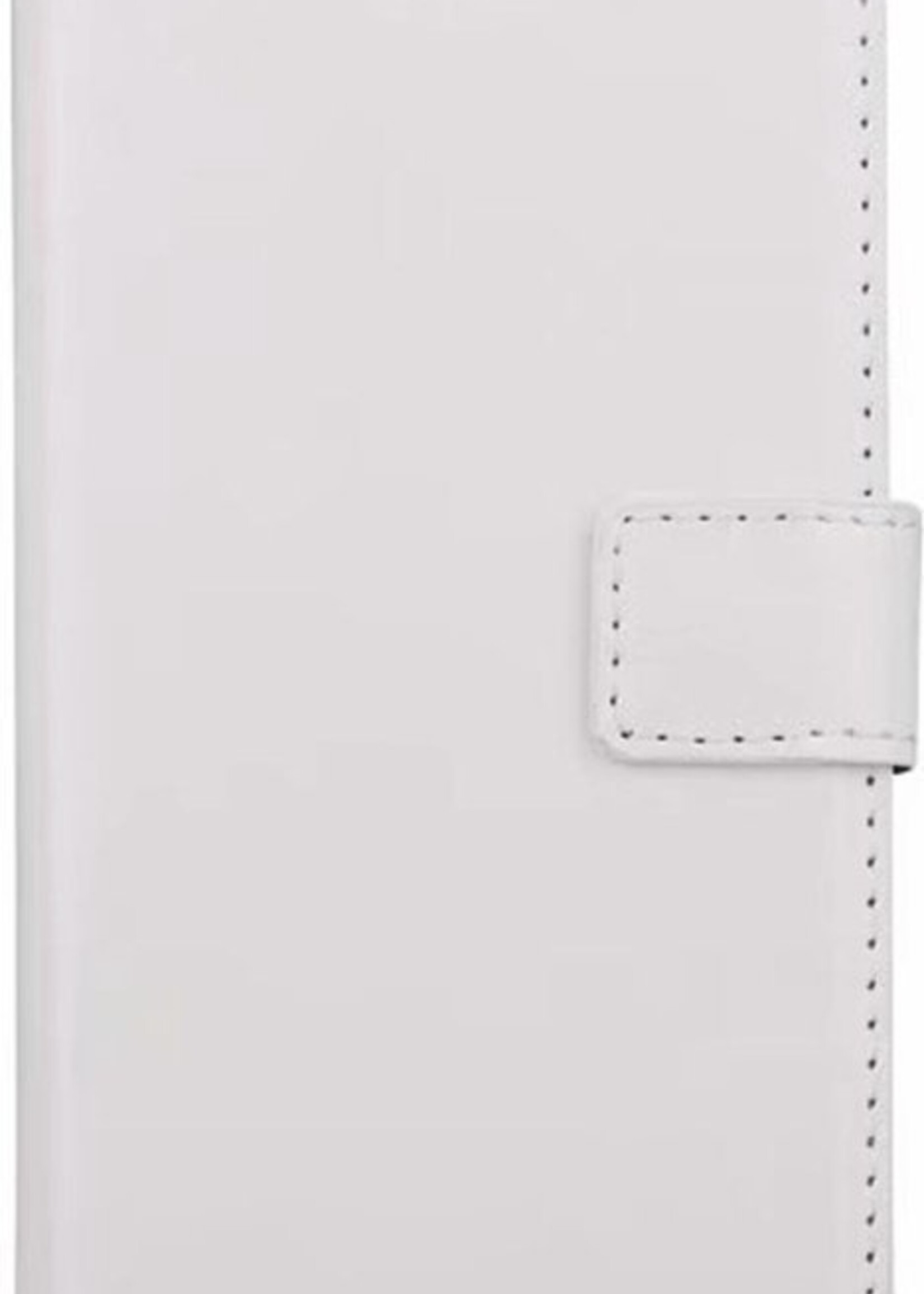 BTH Hoesje Geschikt voor iPhone Xs Max Hoesje Book Case Hoes Portemonnee Cover Walletcase - Hoes Geschikt voor iPhone Xs Max Hoes Bookcase Hoesje - Wit