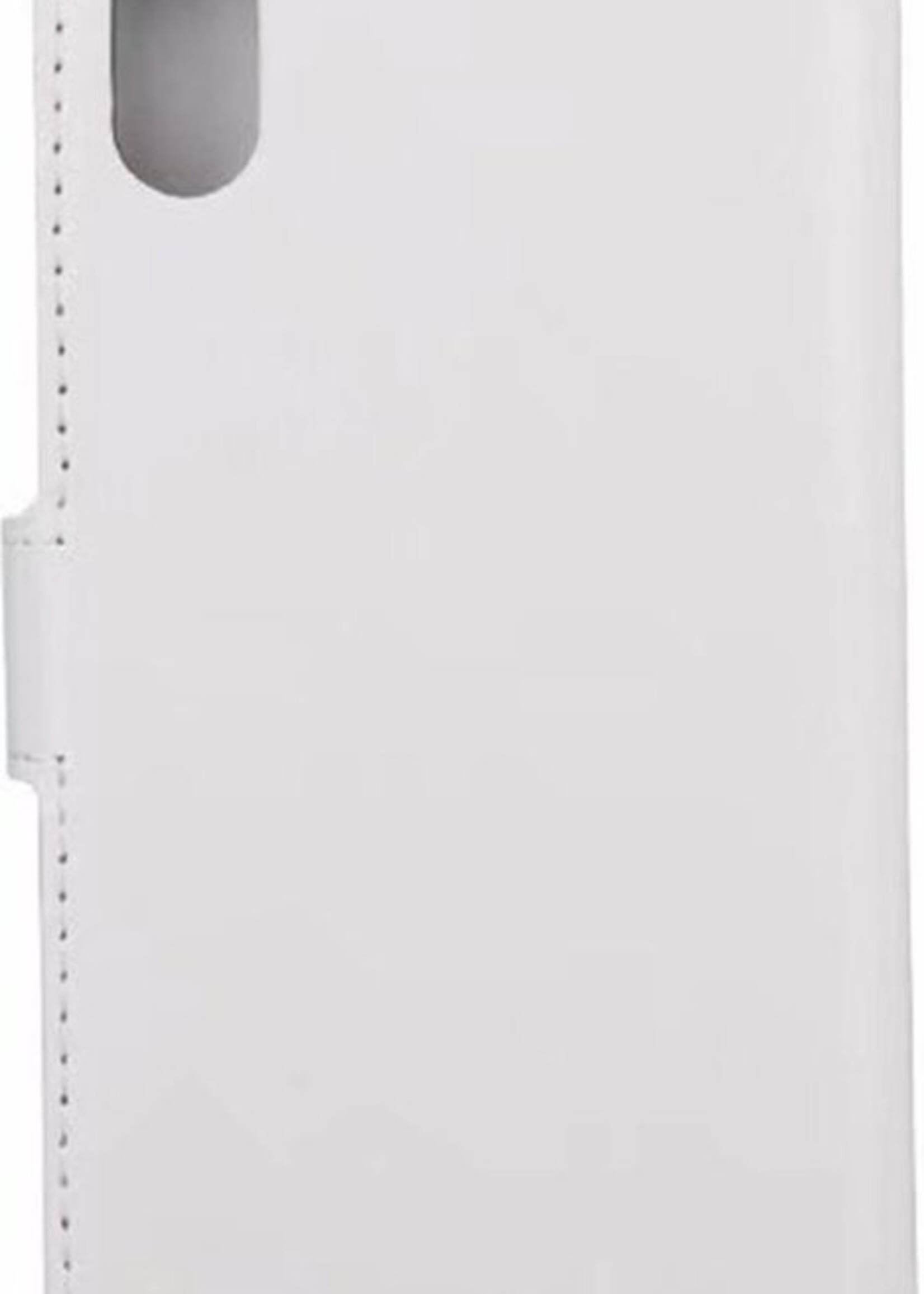 BTH Hoesje Geschikt voor iPhone Xs Max Hoesje Book Case Hoes Portemonnee Cover Walletcase - Hoes Geschikt voor iPhone Xs Max Hoes Bookcase Hoesje - Wit