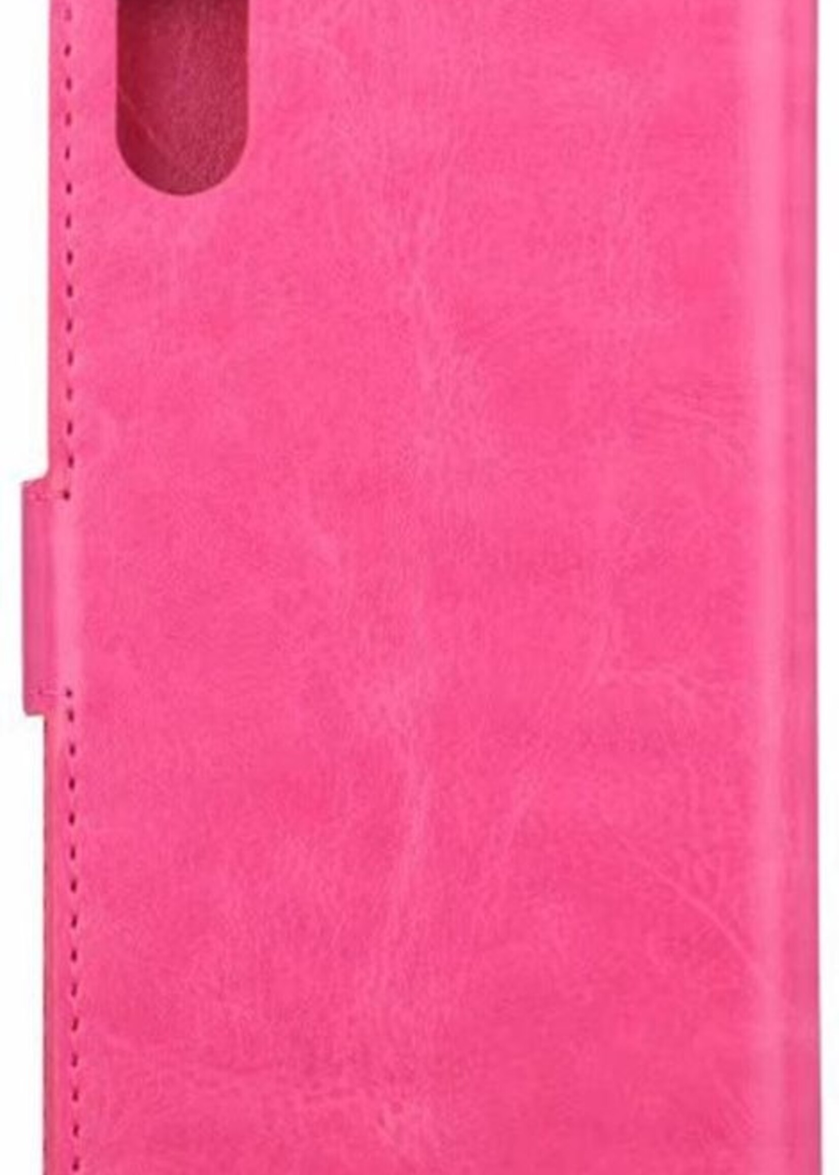 BTH Hoesje Geschikt voor iPhone Xs Hoesje Book Case Hoes Portemonnee Cover Walletcase - Hoes Geschikt voor iPhone Xs Hoes Bookcase Hoesje - Roze