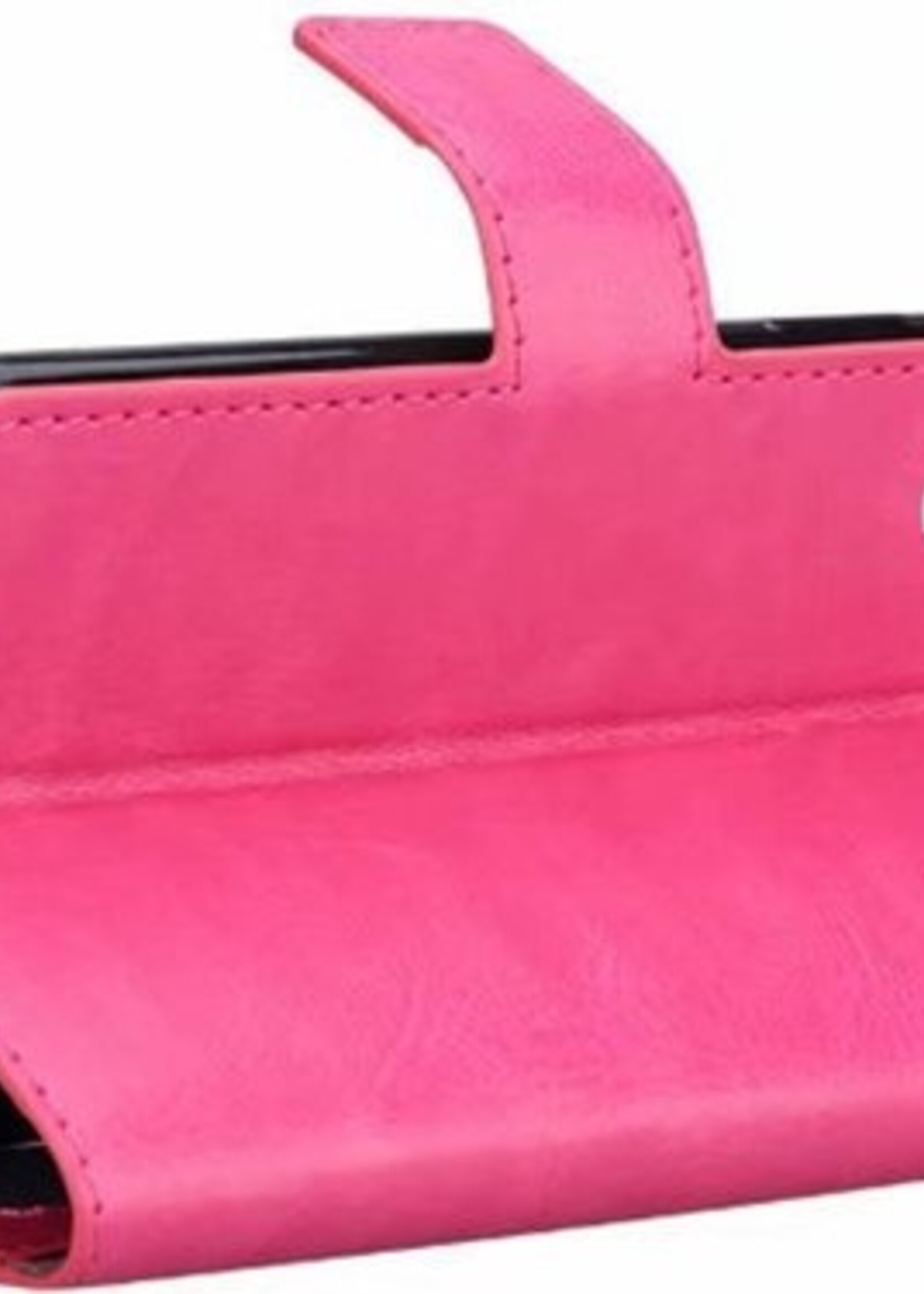BTH Hoesje Geschikt voor iPhone Xs Hoesje Book Case Hoes Portemonnee Cover Walletcase - Hoes Geschikt voor iPhone Xs Hoes Bookcase Hoesje - Roze