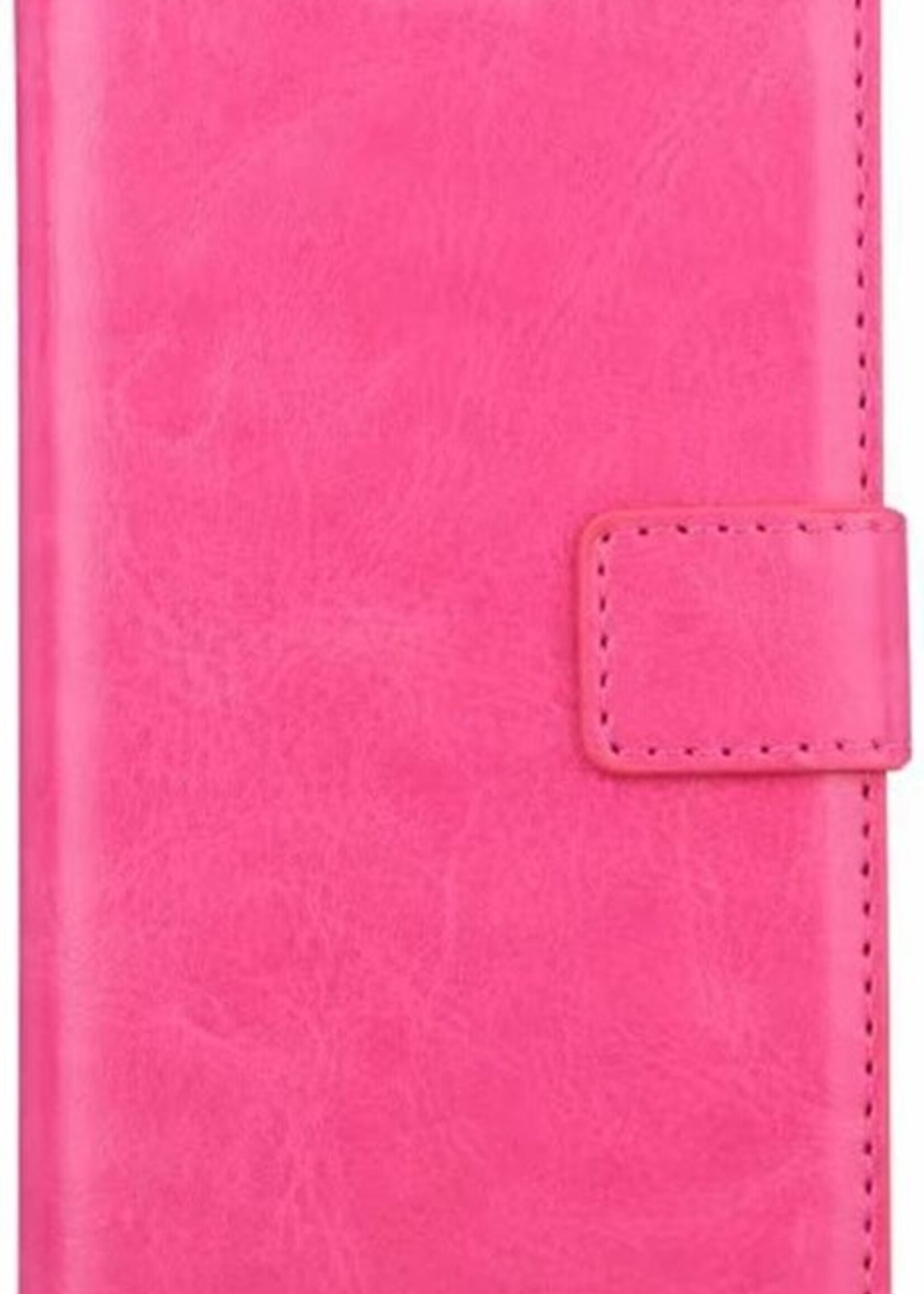 BTH Hoesje Geschikt voor iPhone Xs Hoesje Book Case Hoes Portemonnee Cover Walletcase - Hoes Geschikt voor iPhone Xs Hoes Bookcase Hoesje - Roze