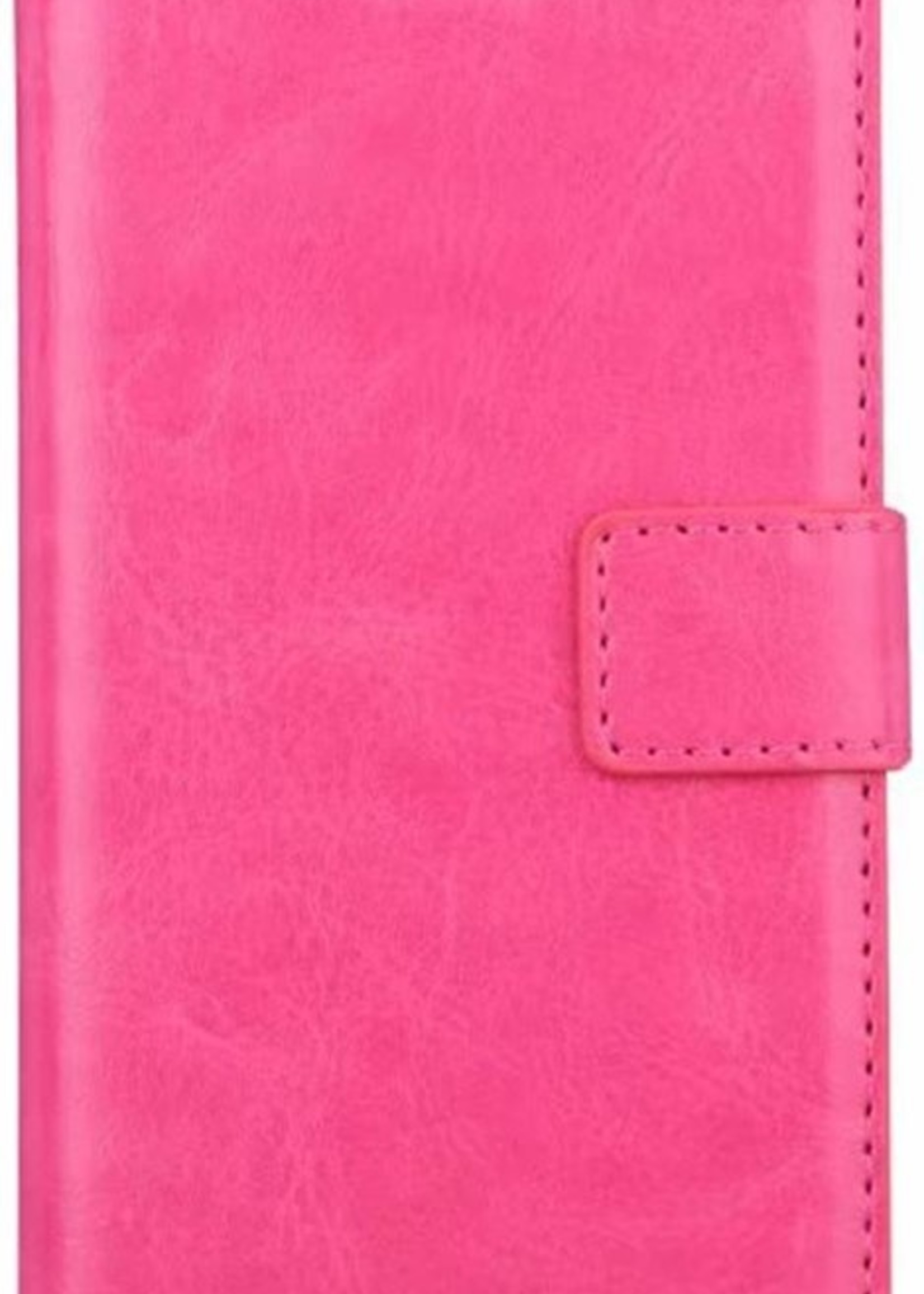 BTH Hoesje Geschikt voor iPhone XR Hoesje Book Case Hoes Portemonnee Cover Walletcase - Hoes Geschikt voor iPhone XR Hoes Bookcase Hoesje - Roze