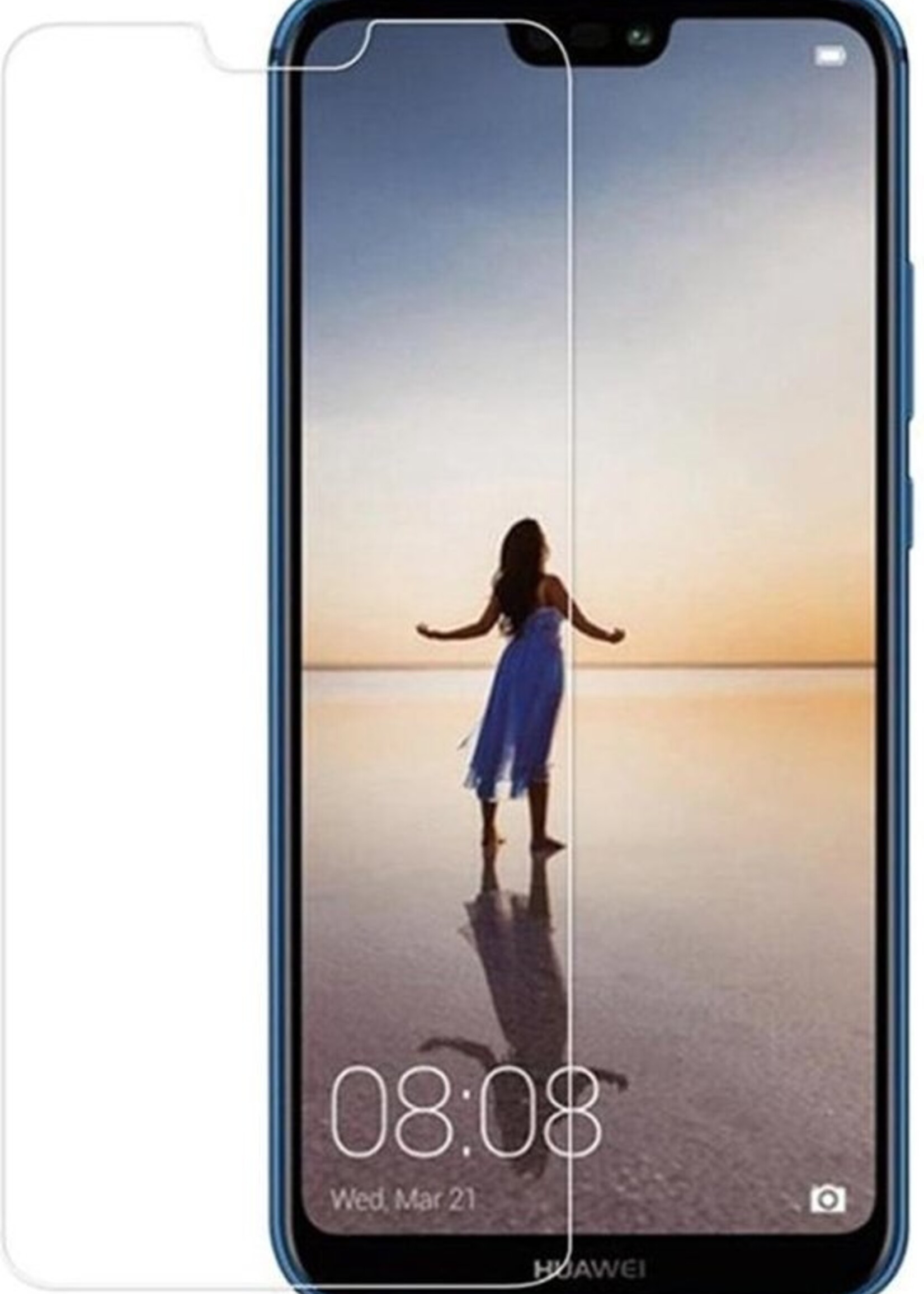 BTH Screenprotector Geschikt voor Huawei P20 Lite 2018 Screenprotector Glas Gehard Tempered Glass - Screenprotector Geschikt voor Huawei P20 Lite (2018) Screen Protector Screen Cover - 2 PACK