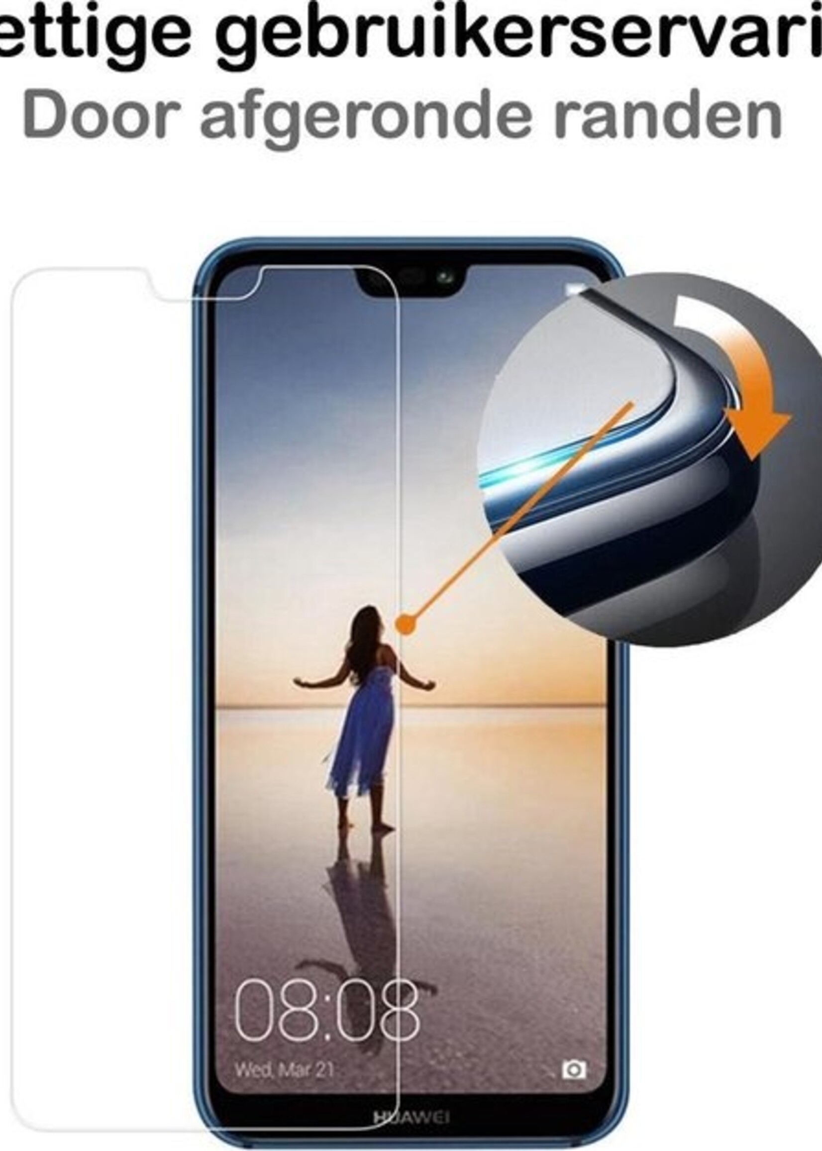 BTH Screenprotector Geschikt voor Huawei P20 Lite 2018 Screenprotector Glas Gehard Tempered Glass - Screenprotector Geschikt voor Huawei P20 Lite (2018) Screen Protector Screen Cover - 2 PACK