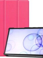 BTH BTH Samsung Galaxy Tab S6 Hoesje Book Case Cover Tablet Hoes - Donker Roze