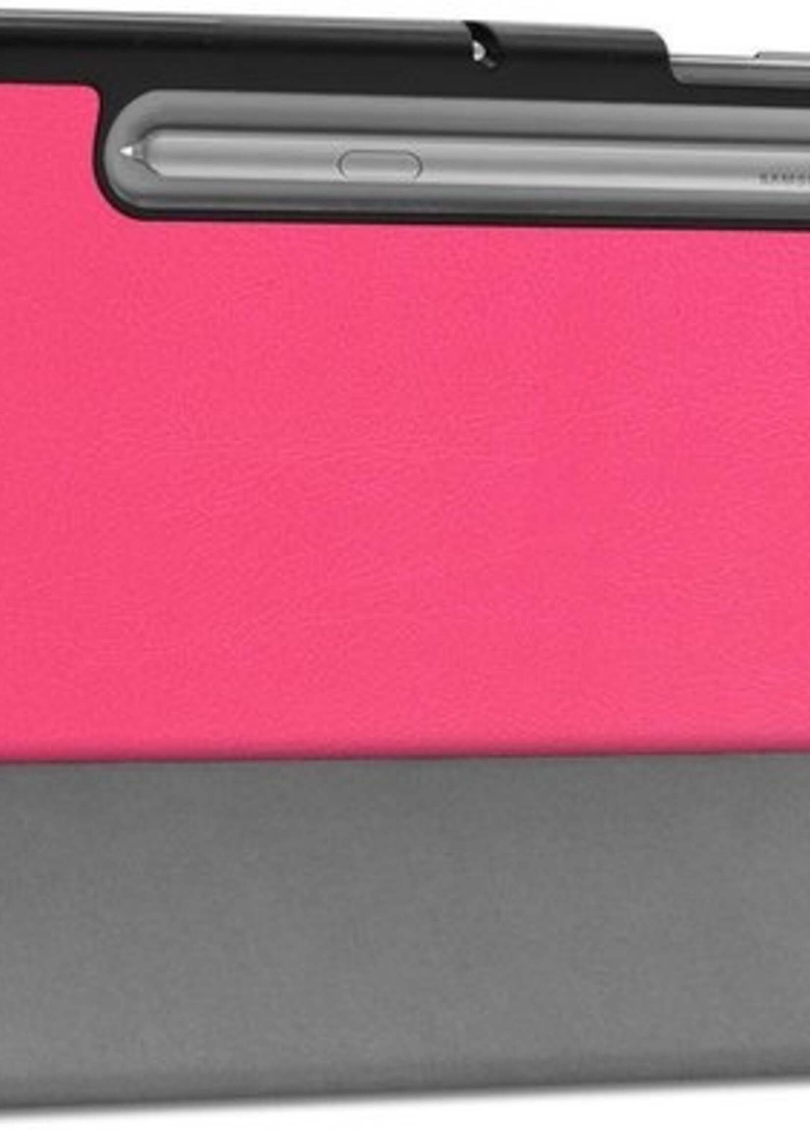 BTH Hoes Geschikt voor Samsung Galaxy Tab S6 Hoes Book Case Hoesje Trifold Cover - Hoesje Geschikt voor Samsung Tab S6 Hoesje Bookcase - Roze