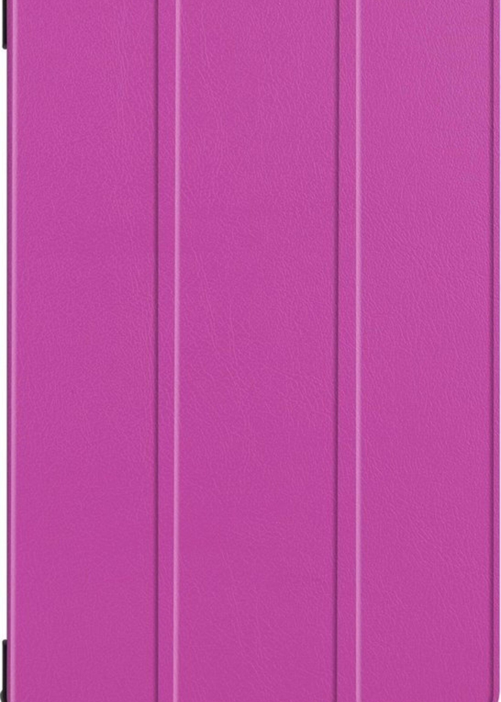 BTH Hoes Geschikt voor Samsung Galaxy Tab S6 Hoes Book Case Hoesje Trifold Cover - Hoesje Geschikt voor Samsung Tab S6 Hoesje Bookcase - Paars