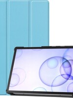 BTH BTH Samsung Galaxy Tab S6 Hoes Tablet Hoesje Book Cover Case - Licht Blauw