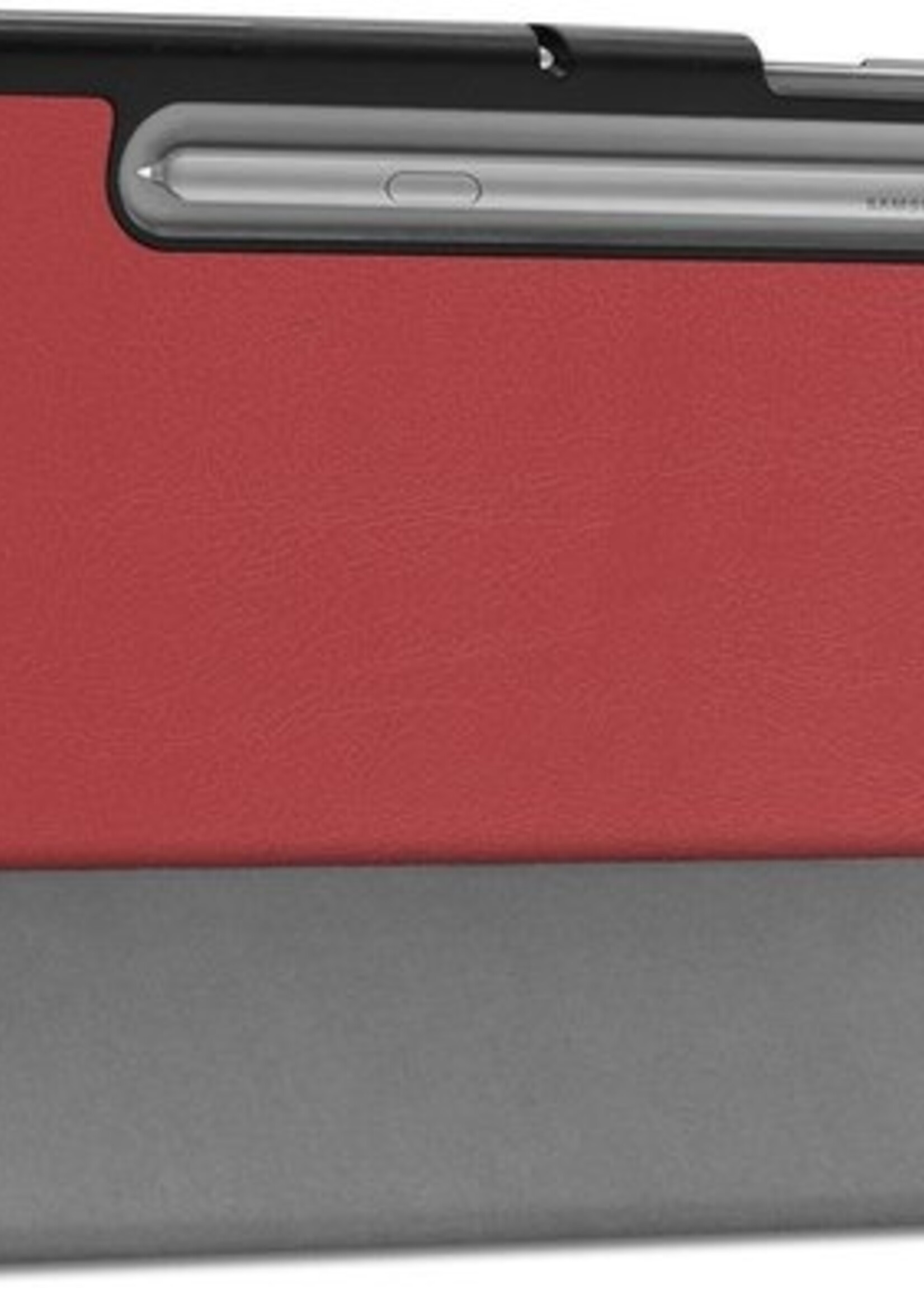 BTH Hoes Geschikt voor Samsung Galaxy Tab S6 Hoes Book Case Hoesje Trifold Cover - Hoesje Geschikt voor Samsung Tab S6 Hoesje Bookcase - Rood