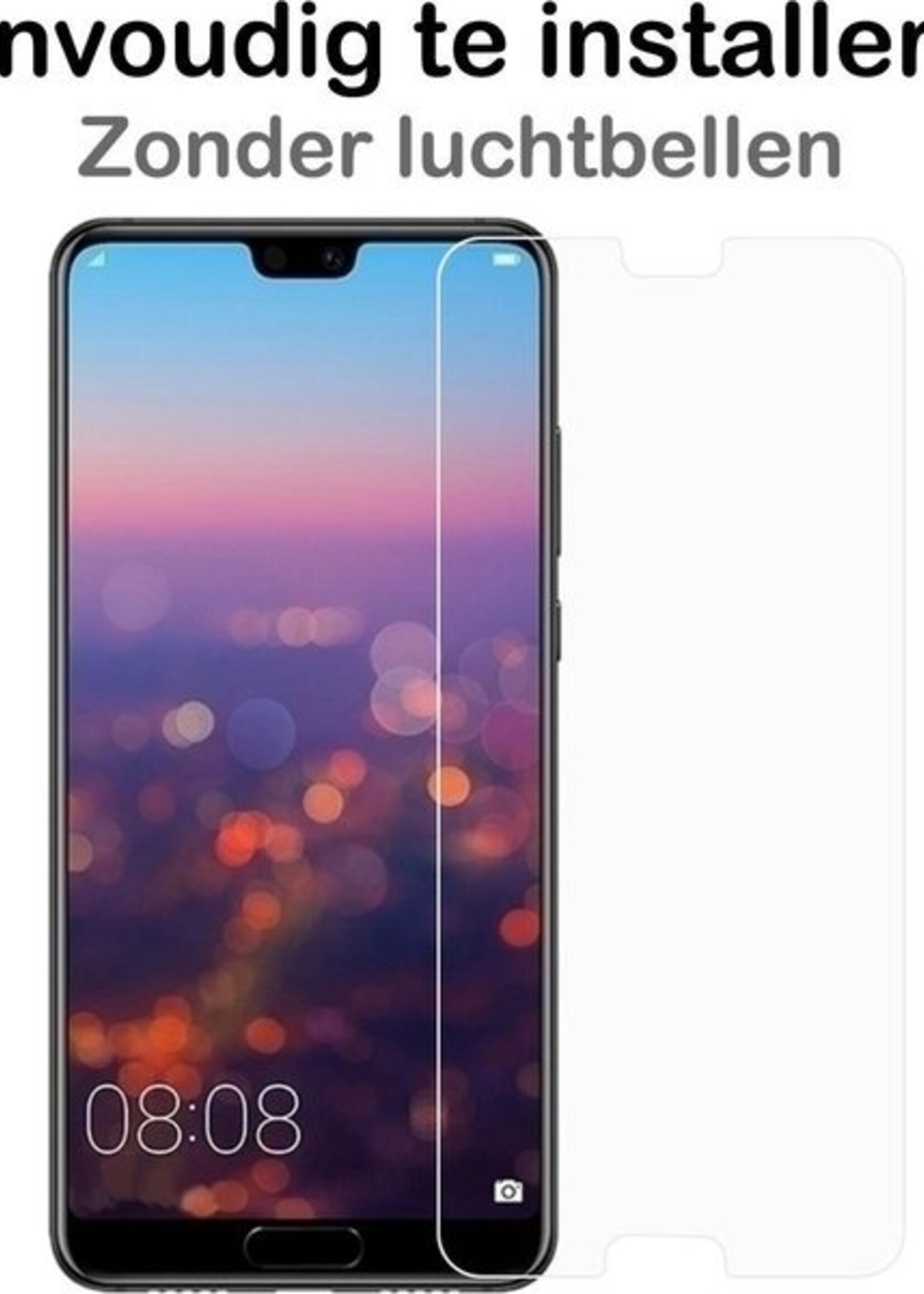 BTH Screenprotector Geschikt voor Huawei P20 Screenprotector Glas Gehard Tempered Glass - Screenprotector Geschikt voor Huawei P20 Screen Protector Screen Cover - 2 PACK