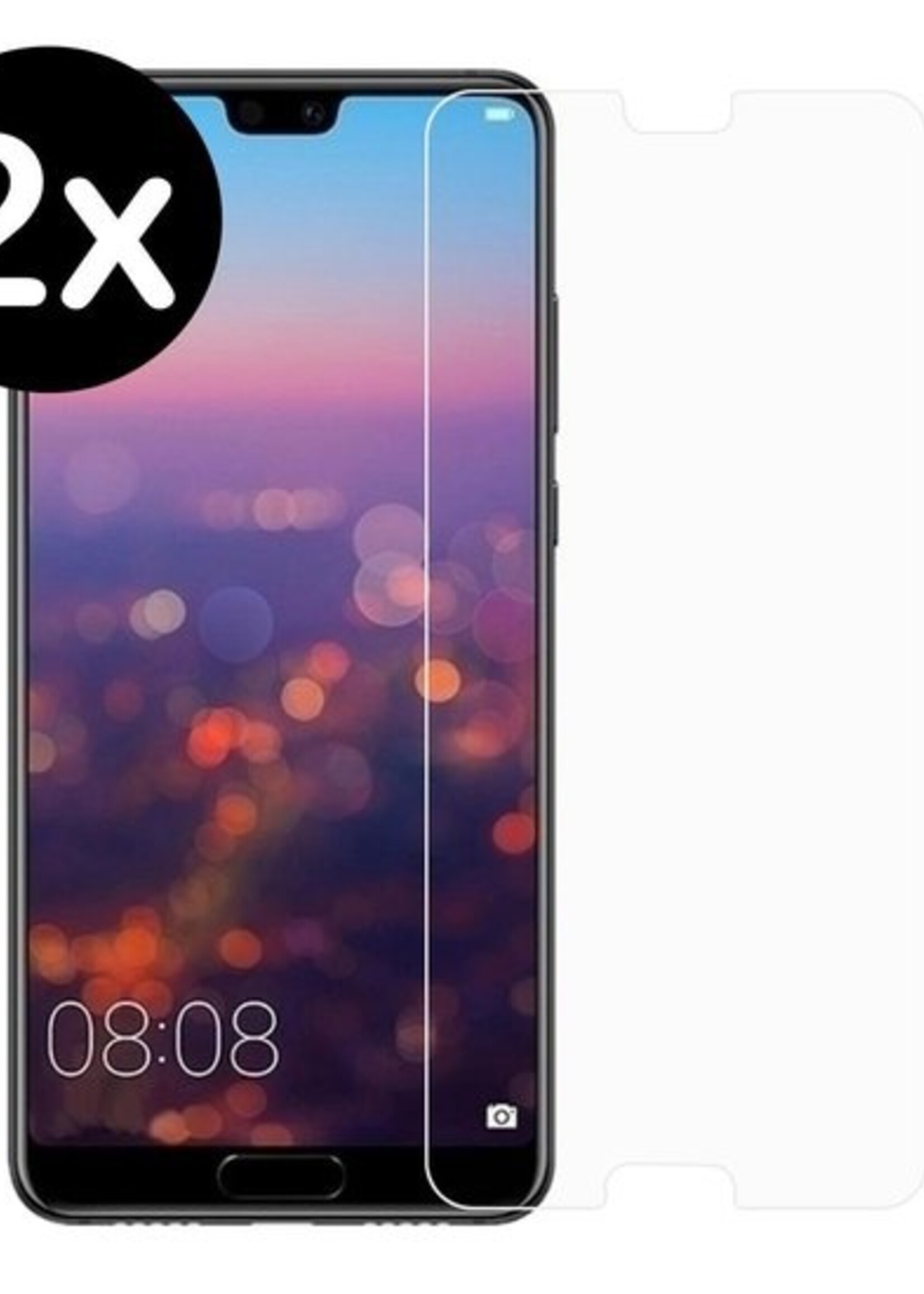 BTH Screenprotector Geschikt voor Huawei P20 Screenprotector Glas Gehard Tempered Glass - Screenprotector Geschikt voor Huawei P20 Screen Protector Screen Cover - 2 PACK