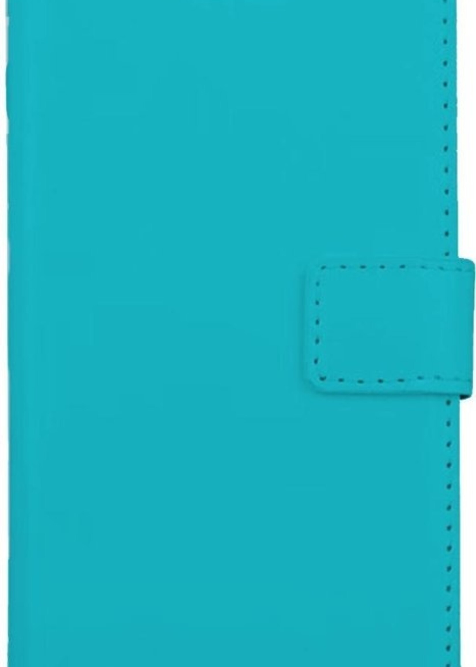 BTH Hoesje Geschikt voor iPhone X Hoesje Book Case Hoes Portemonnee Cover Walletcase - Hoes Geschikt voor iPhone X Hoes Bookcase Hoesje - Turquoise