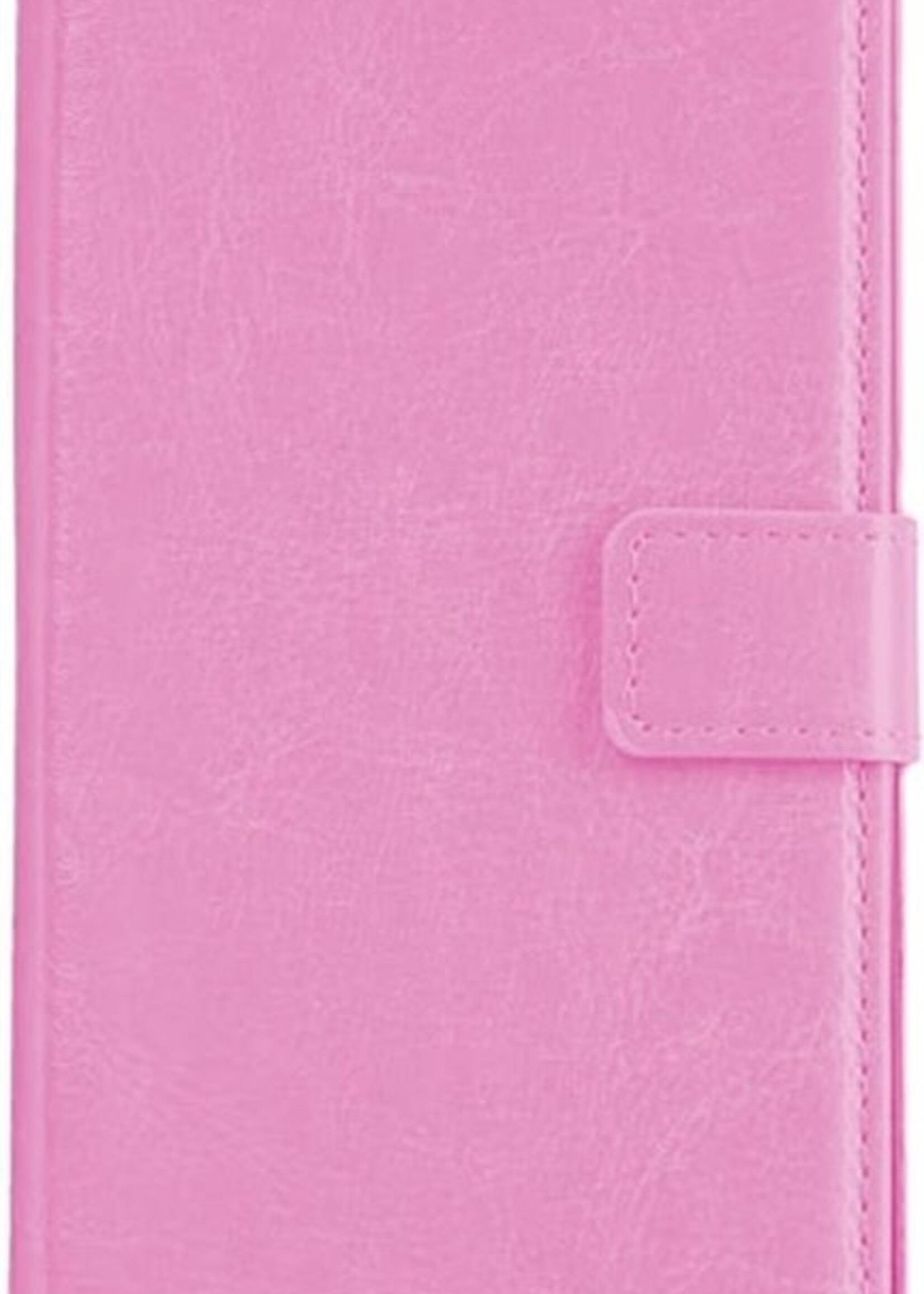 BTH Hoesje Geschikt voor iPhone 7 Hoesje Book Case Hoes Portemonnee Cover Walletcase - Hoes Geschikt voor iPhone 7 Hoes Bookcase Hoesje - Roze