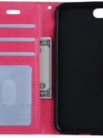 BTH BTH iPhone 8 Flip Case Cover Flip Hoesje Book Case Hoes Donker Roze