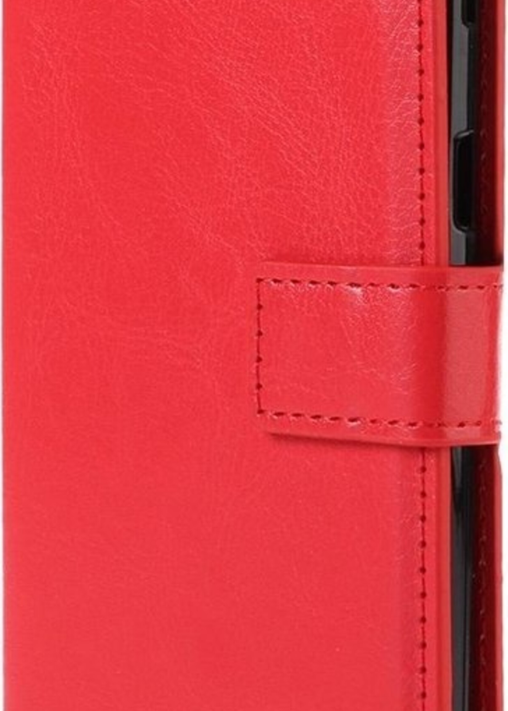 BTH Hoesje Geschikt voor Samsung Galaxy A5 2017 Hoesje Book Case Hoes Portemonnee Cover Walletcase - Hoes Geschikt voor Samsung A5 2017 Hoes Bookcase Hoesje - Rood