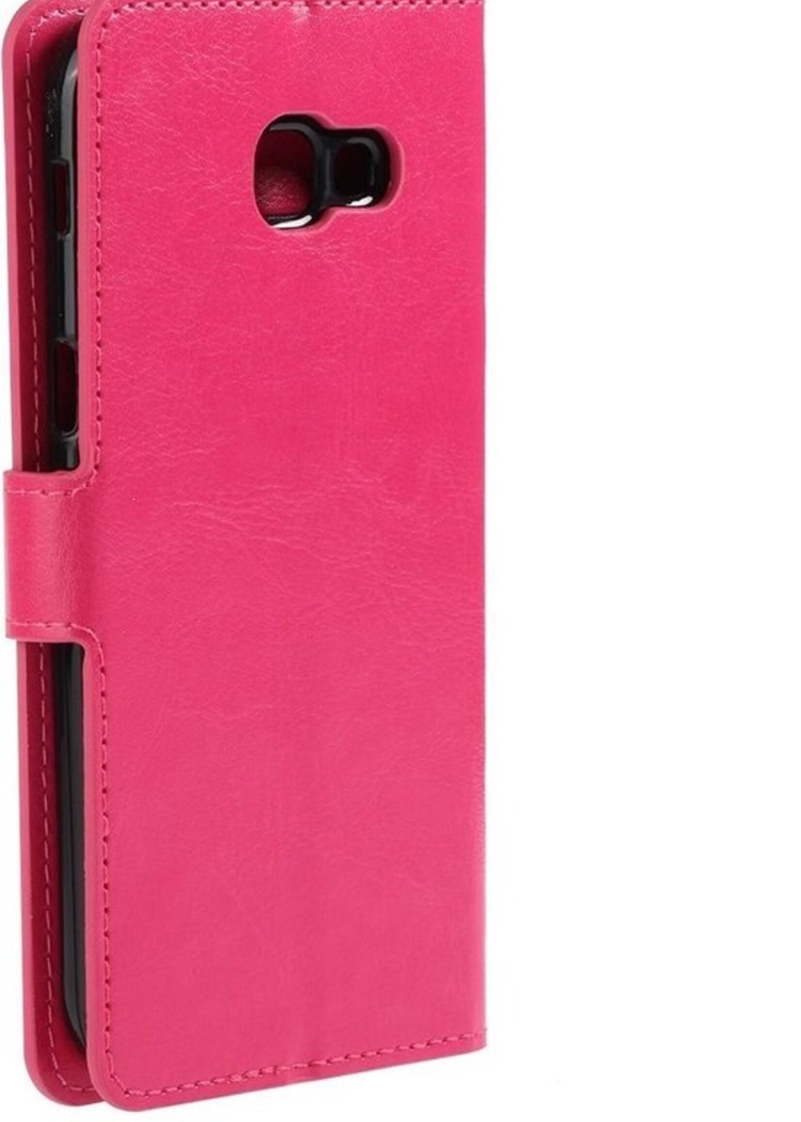 BTH Hoesje Geschikt voor Samsung Galaxy A5 2017 Hoesje Book Case Hoes Portemonnee Cover Walletcase - Hoes Geschikt voor Samsung A5 2017 Hoes Bookcase Hoesje - Roze