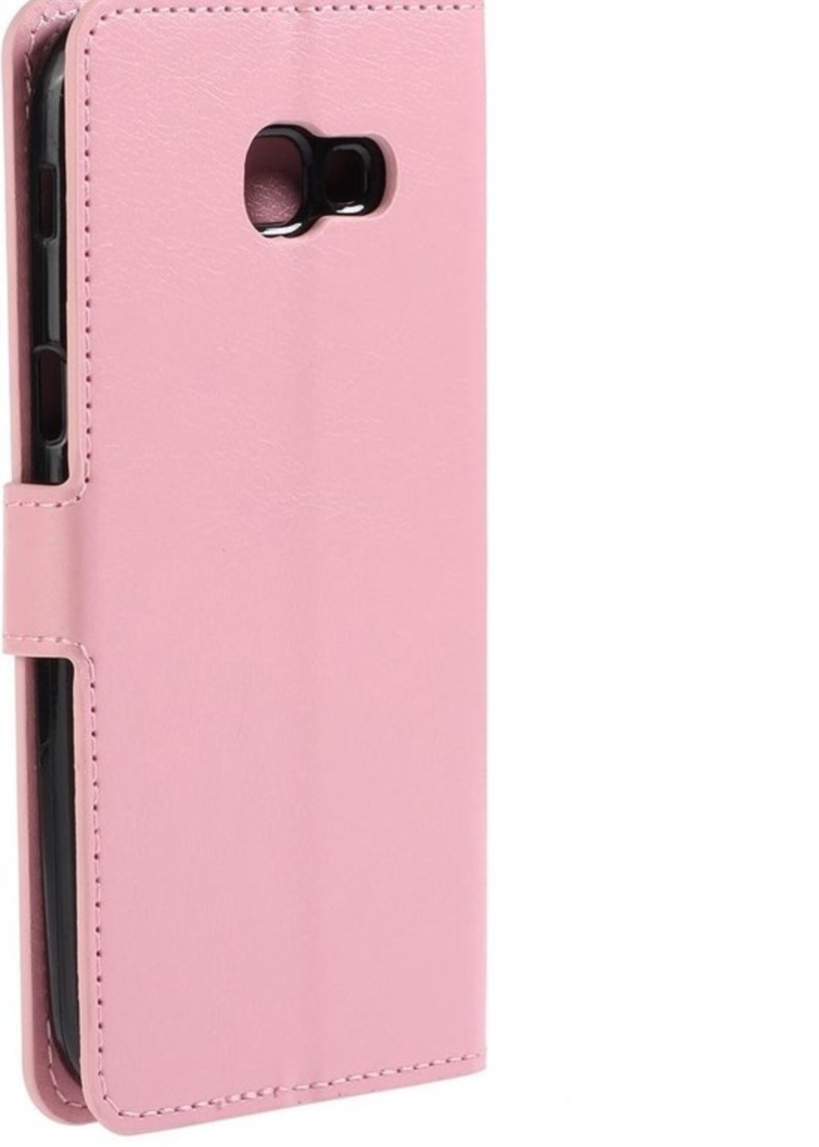 BTH Hoesje Geschikt voor Samsung Galaxy A5 2017 Hoesje Book Case Hoes Portemonnee Cover Walletcase - Hoes Geschikt voor Samsung A5 2017 Hoes Bookcase Hoesje - Roze