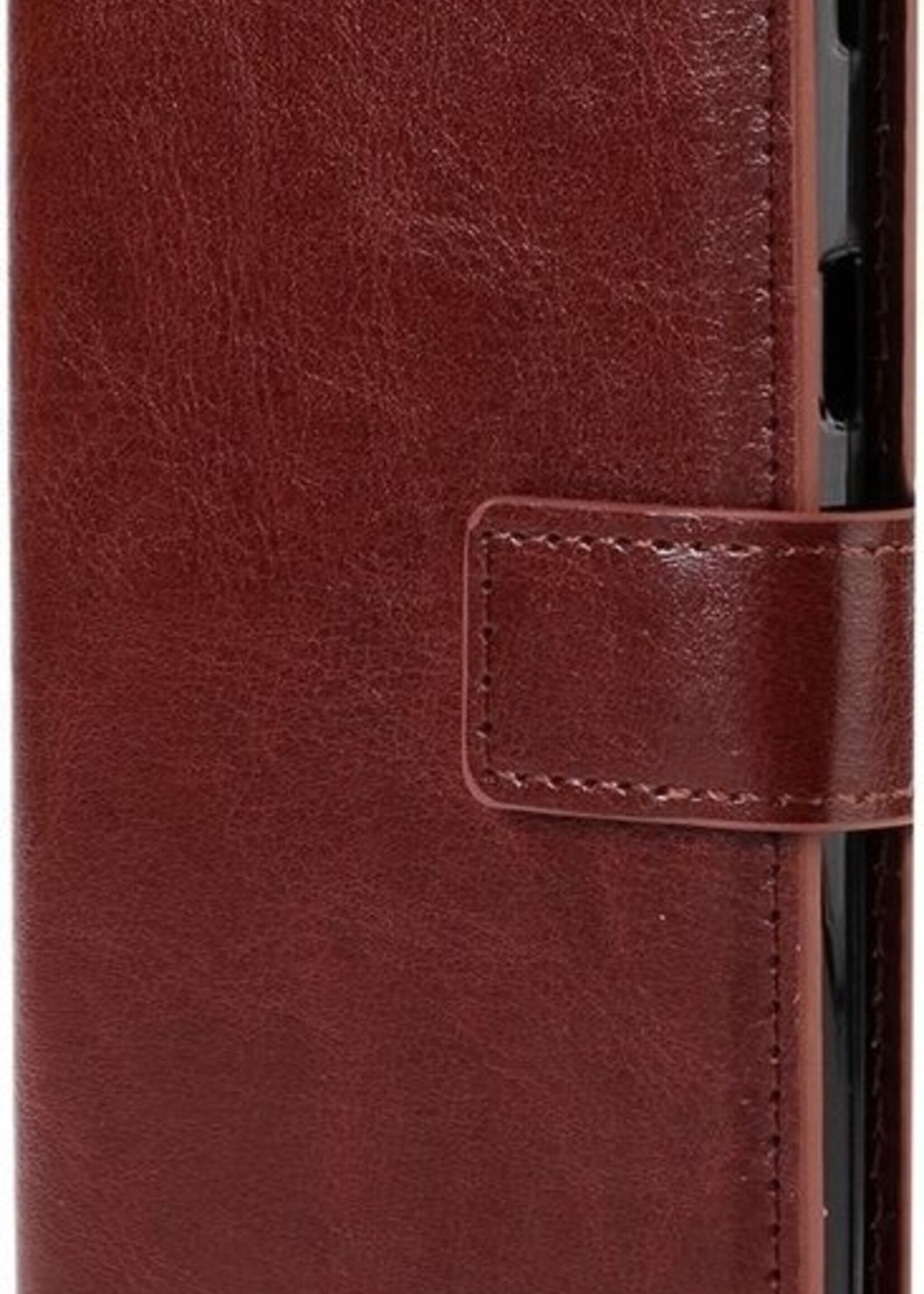 BTH Hoesje Geschikt voor Samsung Galaxy A5 2017 Hoesje Book Case Hoes Portemonnee Cover Walletcase - Hoes Geschikt voor Samsung A5 2017 Hoes Bookcase Hoesje - Bruin