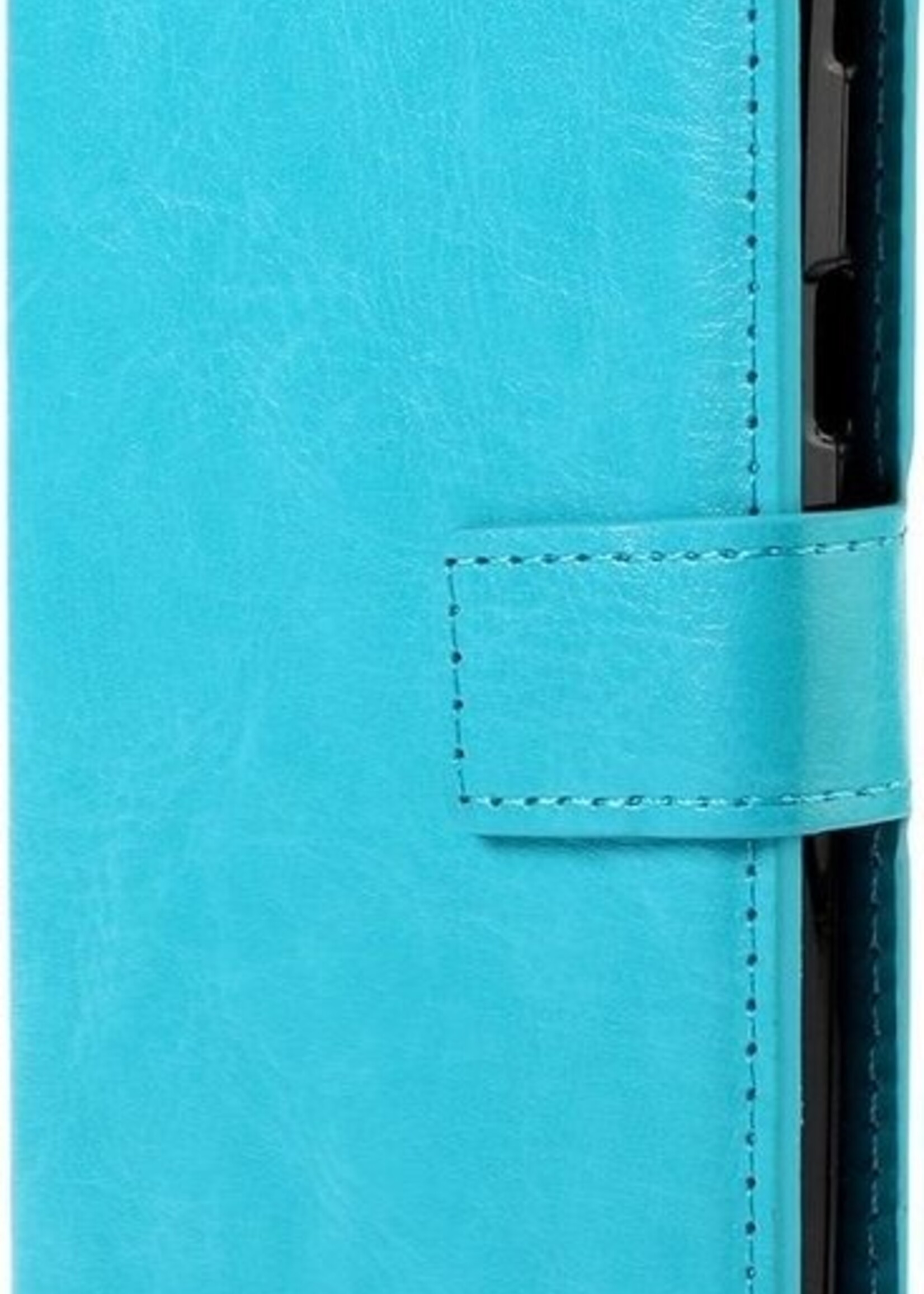 BTH Hoesje Geschikt voor Samsung Galaxy A5 2017 Hoesje Book Case Hoes Portemonnee Cover Walletcase - Hoes Geschikt voor Samsung A5 2017 Hoes Bookcase Hoesje - Turquoise