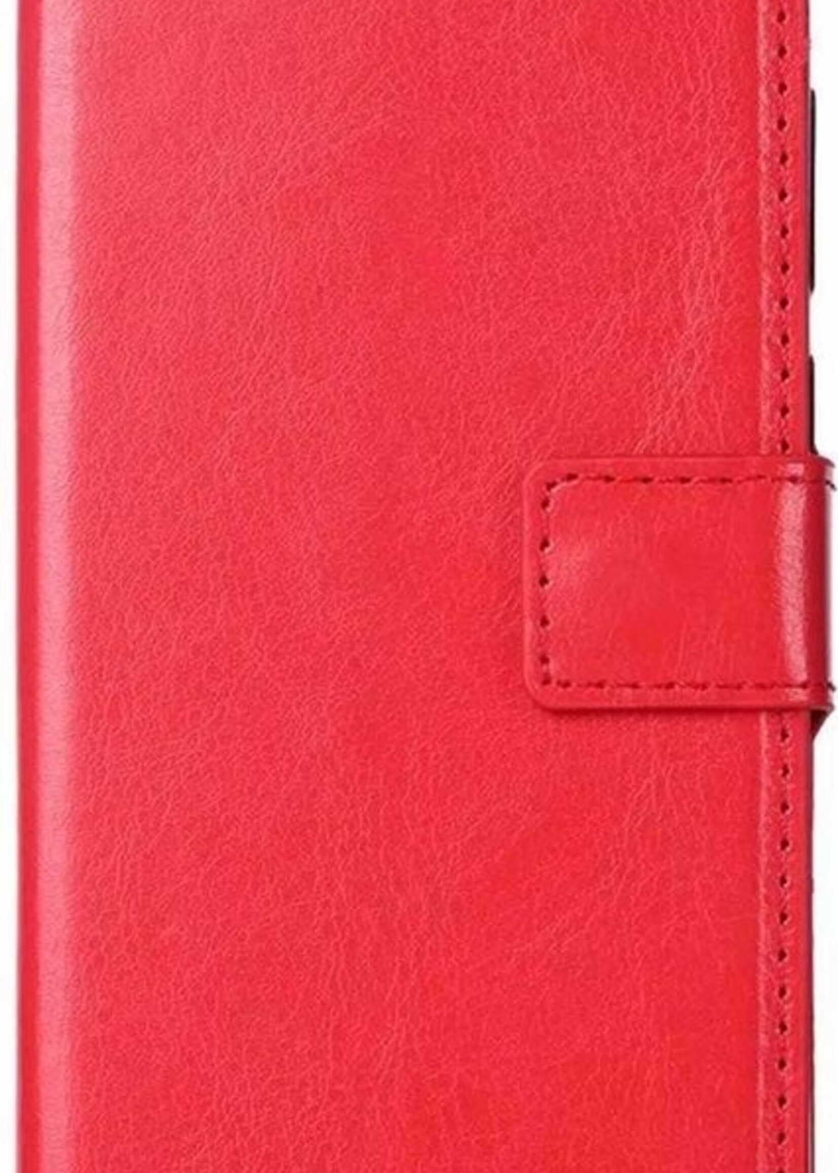 BTH Hoesje Geschikt voor Samsung Galaxy A50 Hoesje Book Case Hoes Portemonnee Cover Walletcase - Hoes Geschikt voor Samsung A50 Hoes Bookcase Hoesje - Rood
