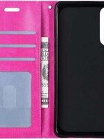 BTH BTH Samsung Galaxy A50 Flip Case Hoesje Cover Book Case Hoes Donker Roze
