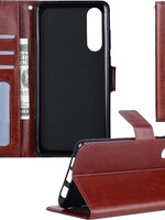 BTH BTH Samsung Galaxy A50 Flip Case Cover Flip Hoesje Book Case Hoes Bruin