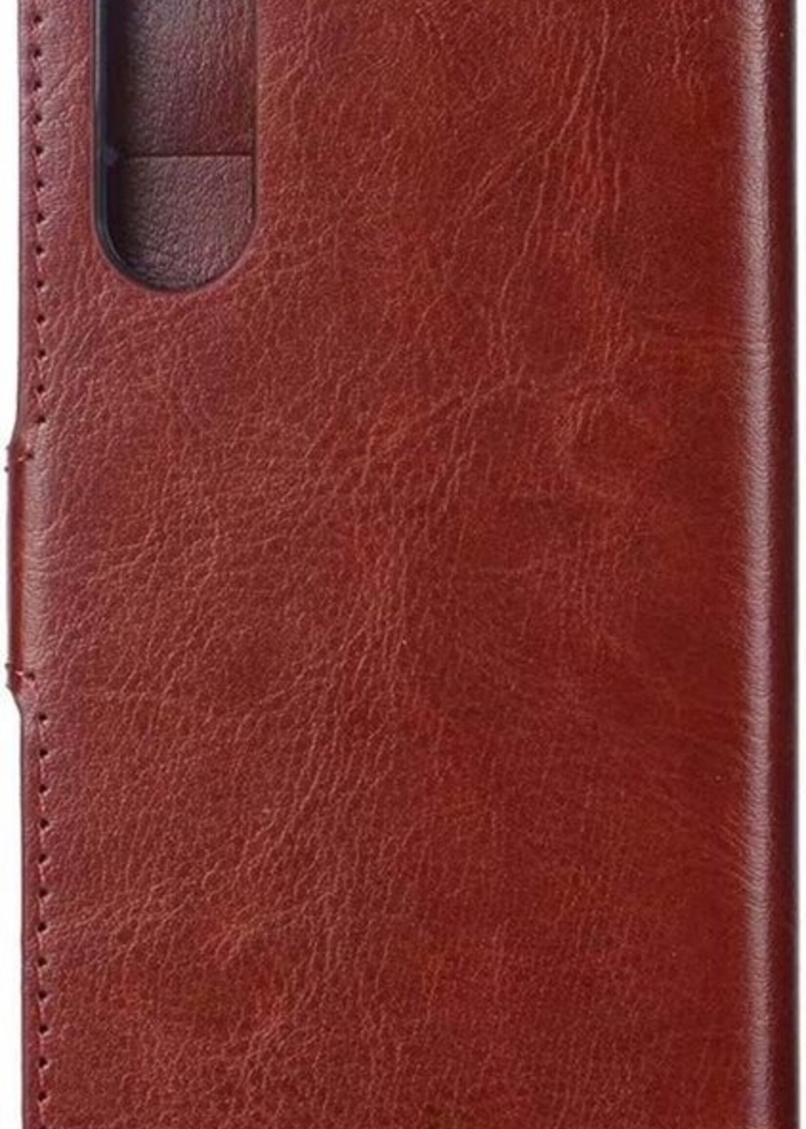 BTH Hoesje Geschikt voor Samsung Galaxy A50 Hoesje Book Case Hoes Portemonnee Cover Walletcase - Hoes Geschikt voor Samsung A50 Hoes Bookcase Hoesje - Bruin