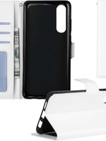 BTH BTH Samsung Galaxy A50 Flip Case Cover Flip Hoesje Book Case Hoes - Wit