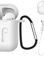 BTH BTH 3-in-1 Siliconen Bescherm Hoesje voor Apple AirPods Case - Transparant